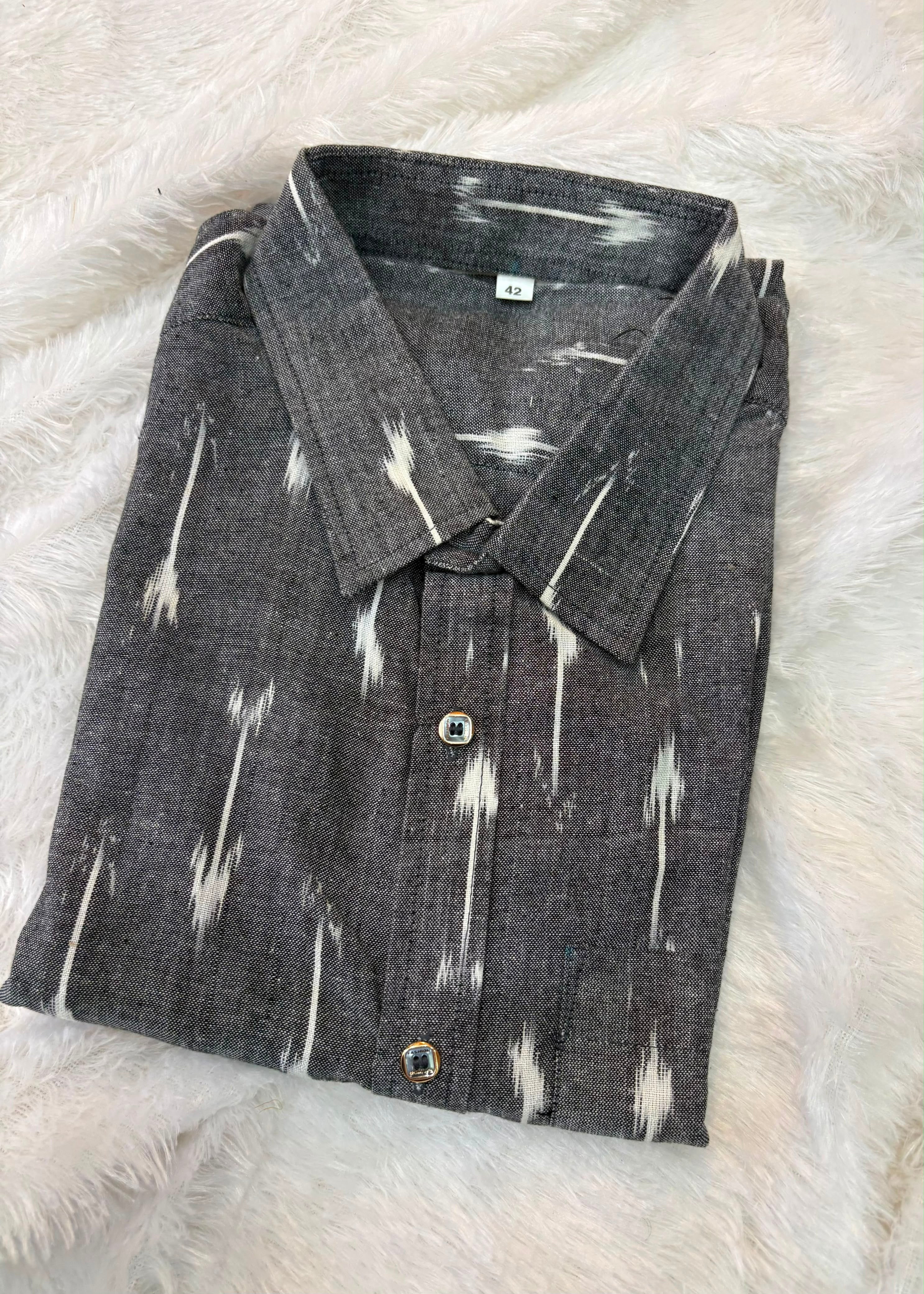 Ikkat Cotton Men's Shirt