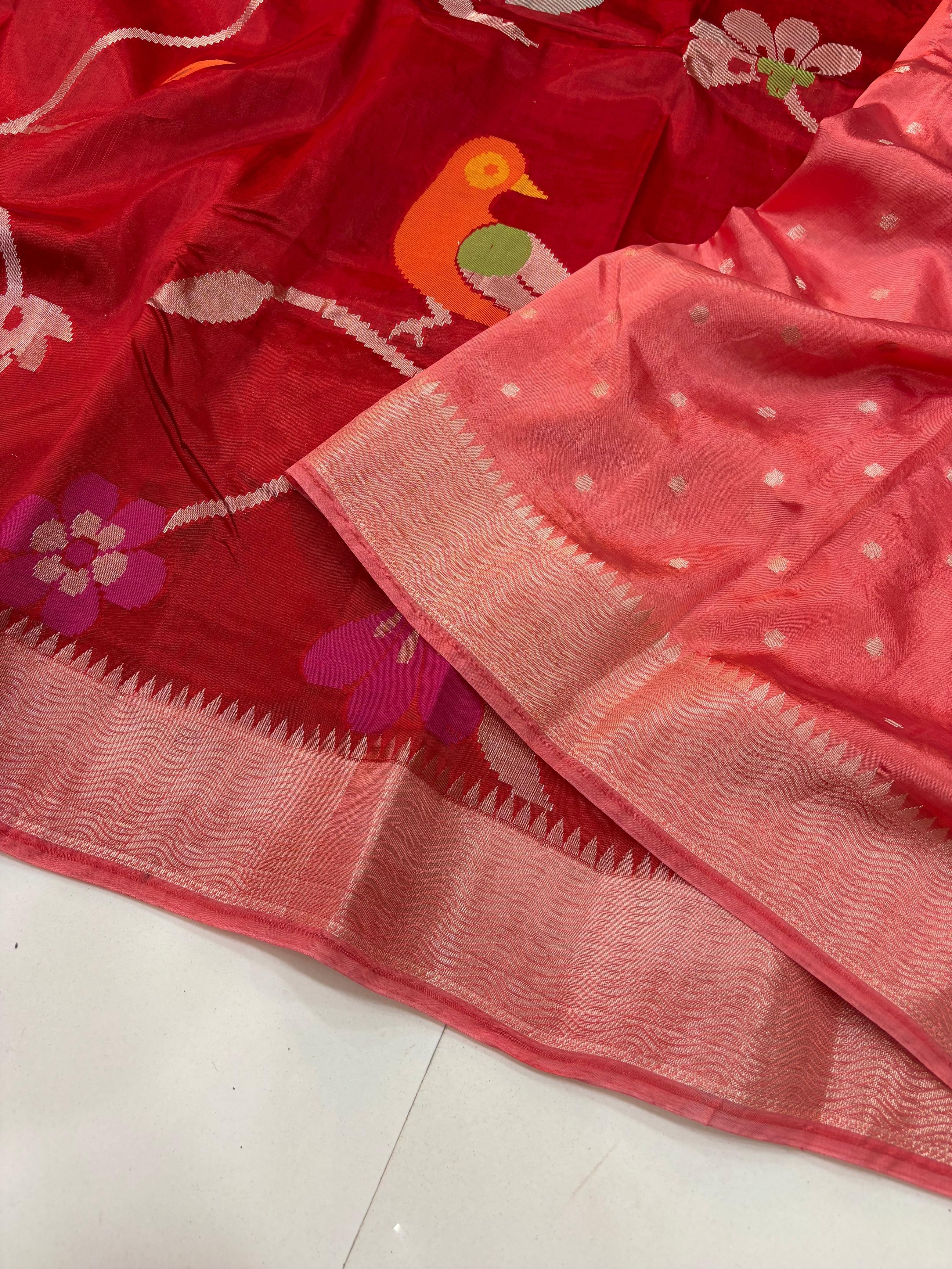 Paper Silk Jamdani Sarees