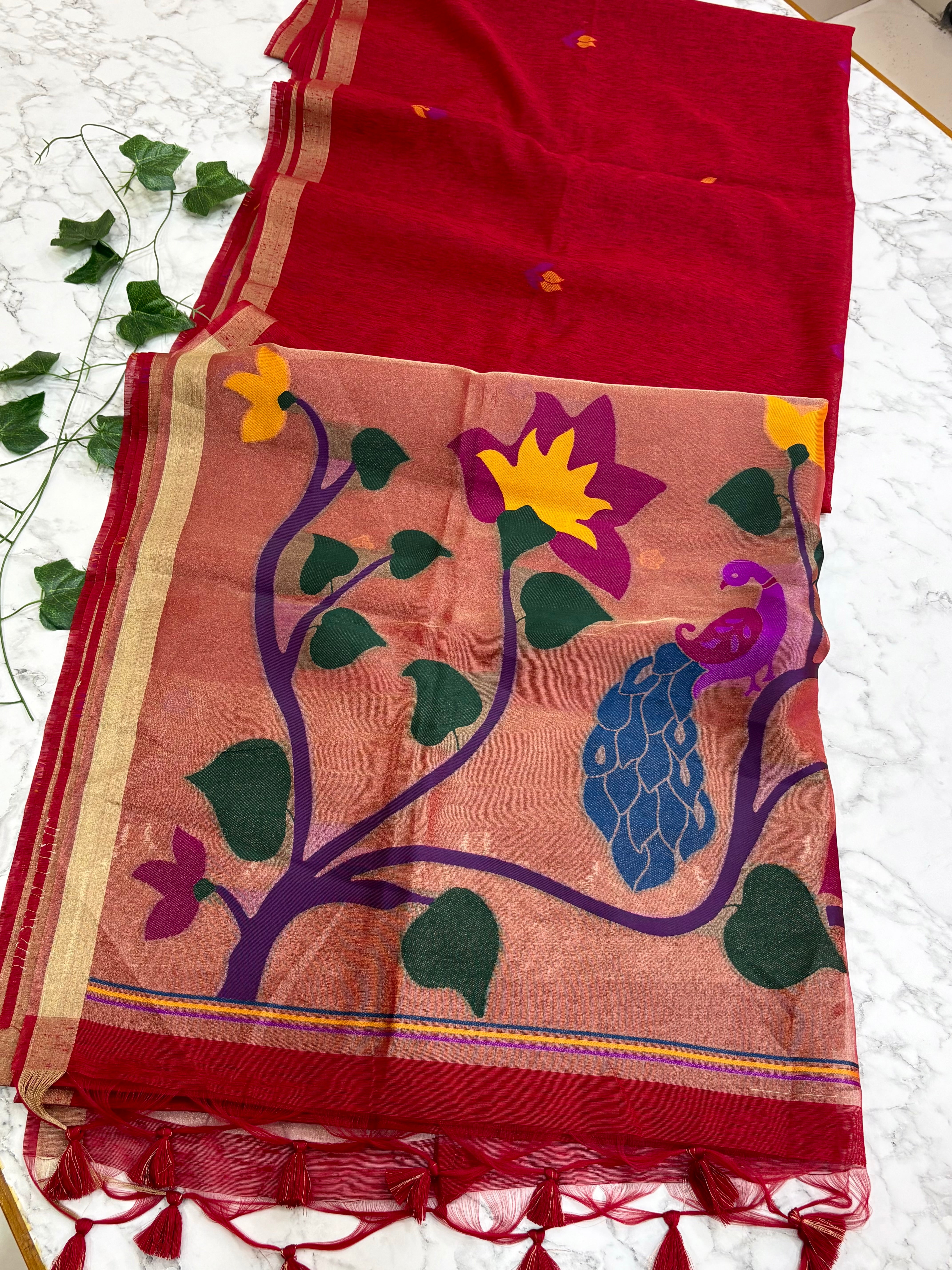 Fancy Linen Tussar Jamdani