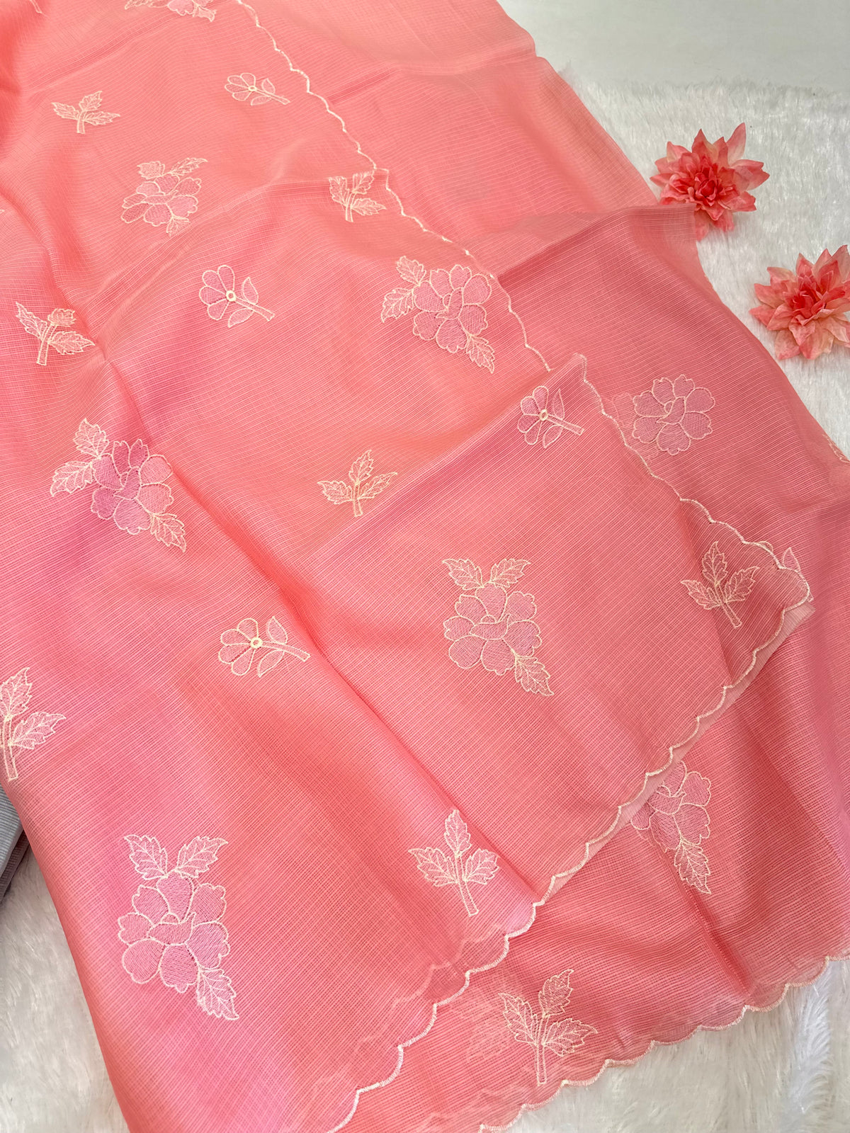 Pastel Kota Embroidery Florals