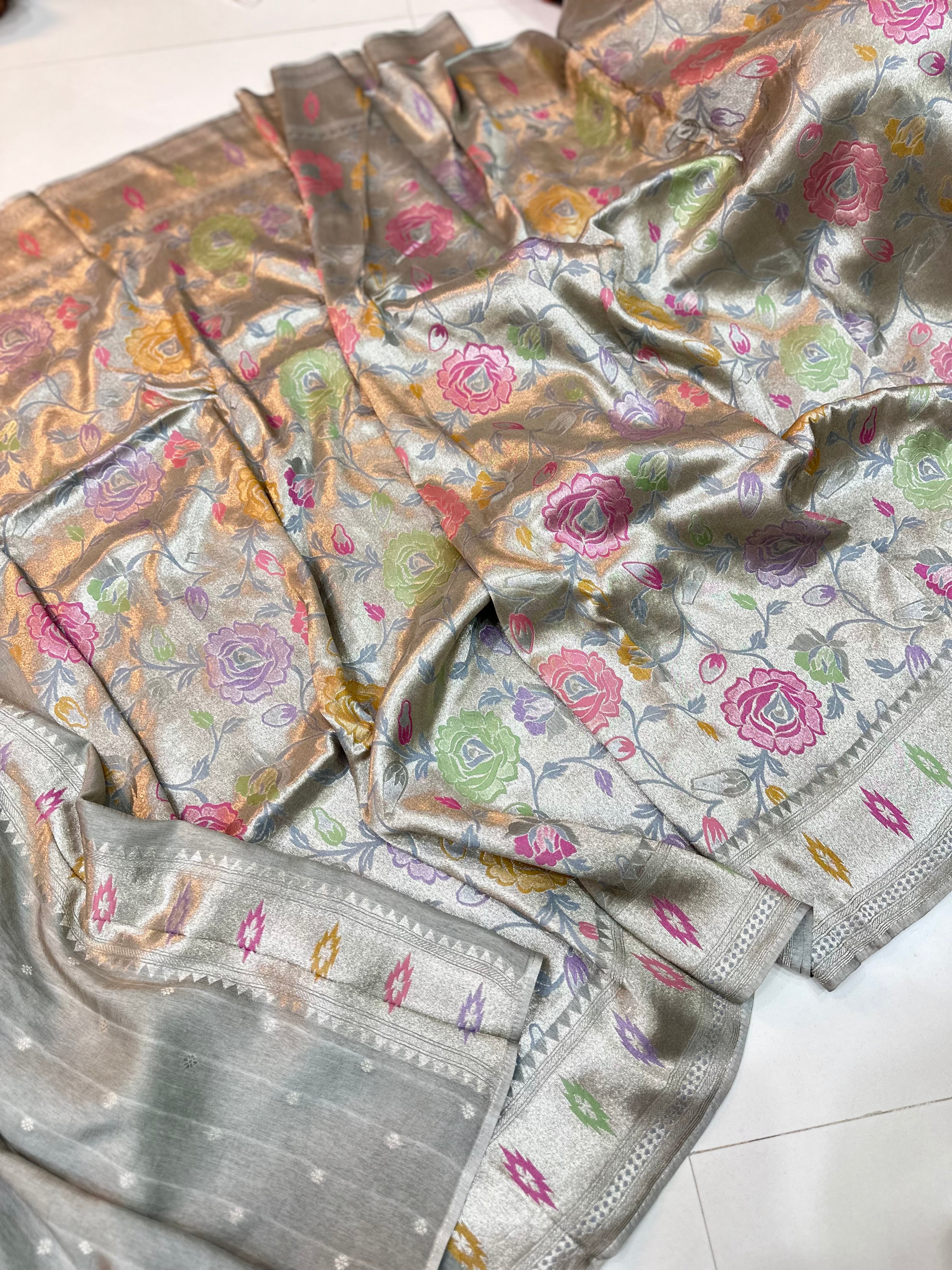 Tissue Georgette Paithani Sarees