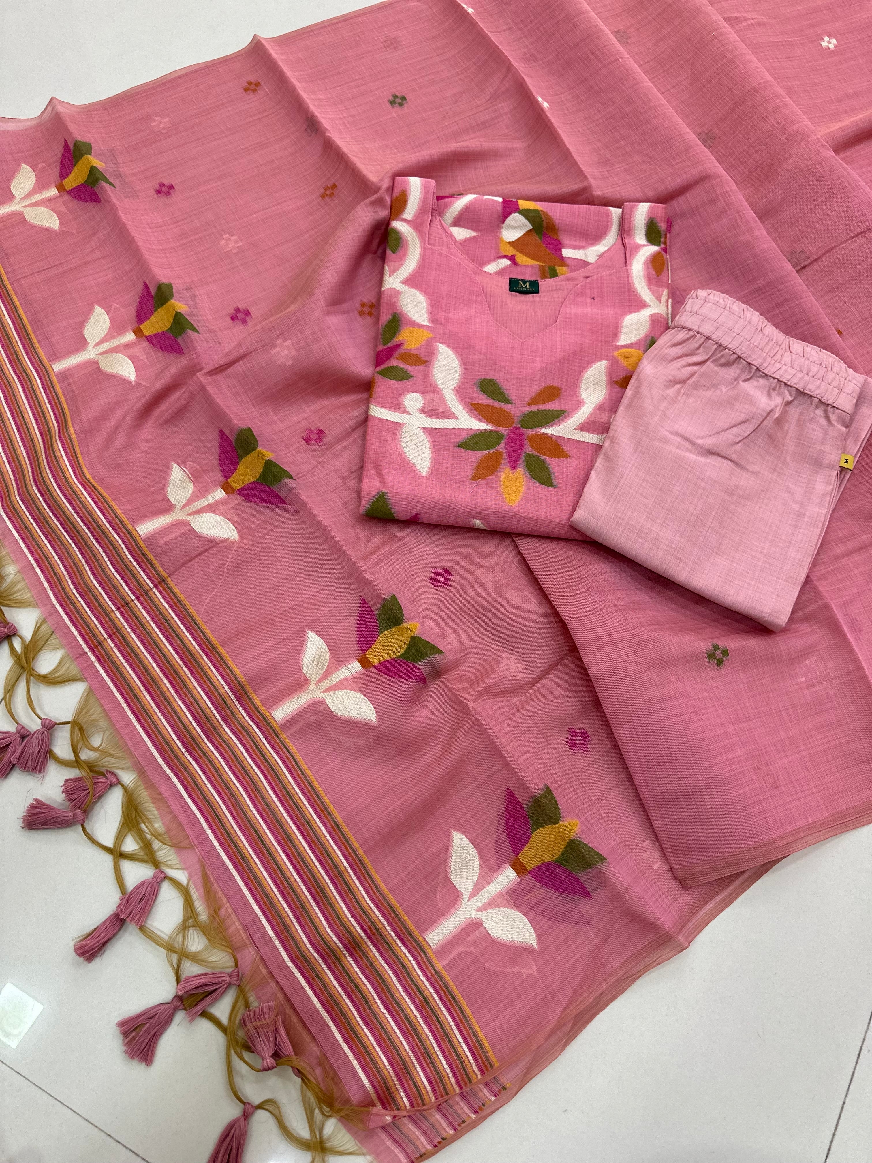 Cotton Jamdhani Kurti sets