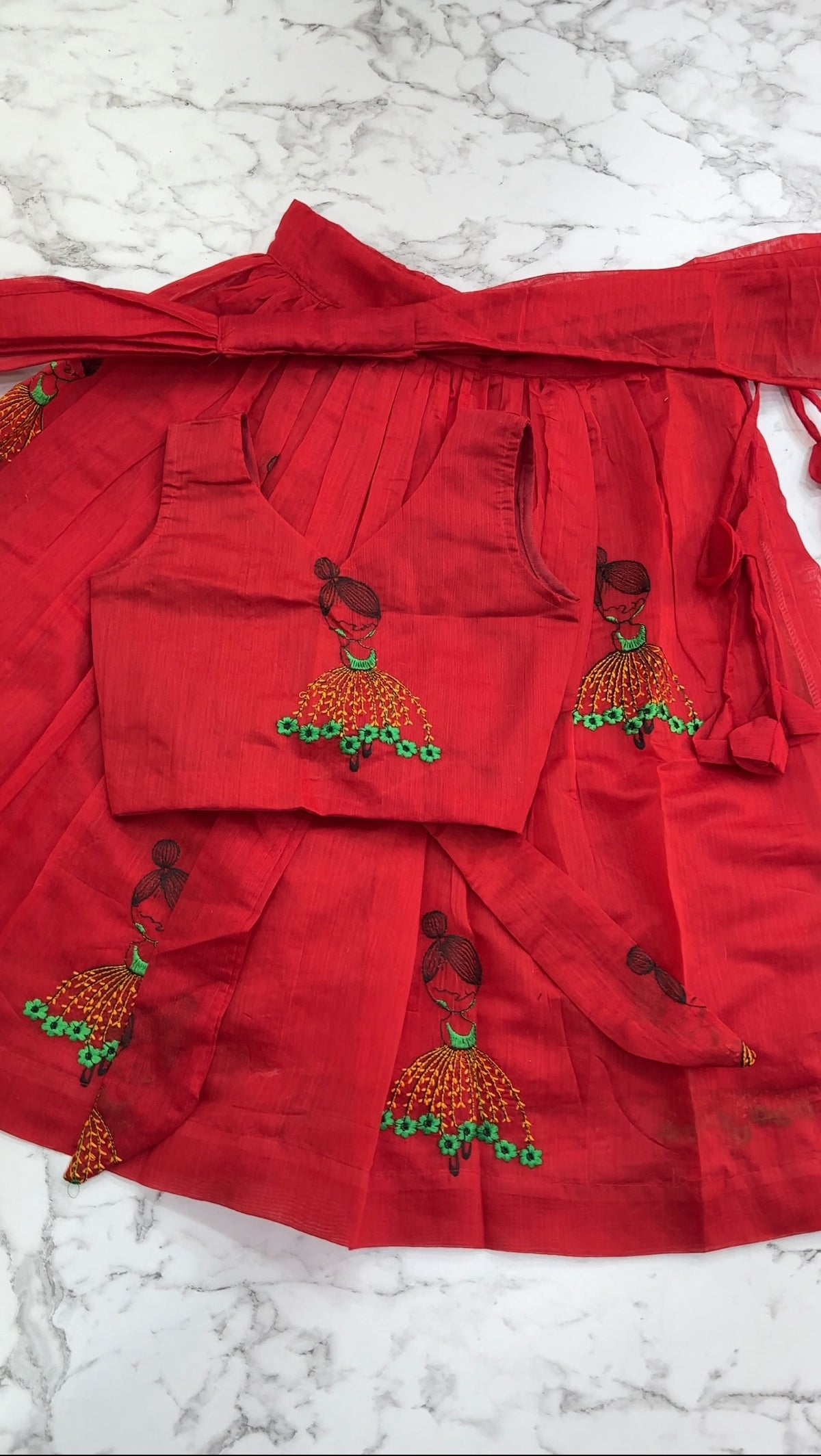Red Baby Doll Kids Lehenga