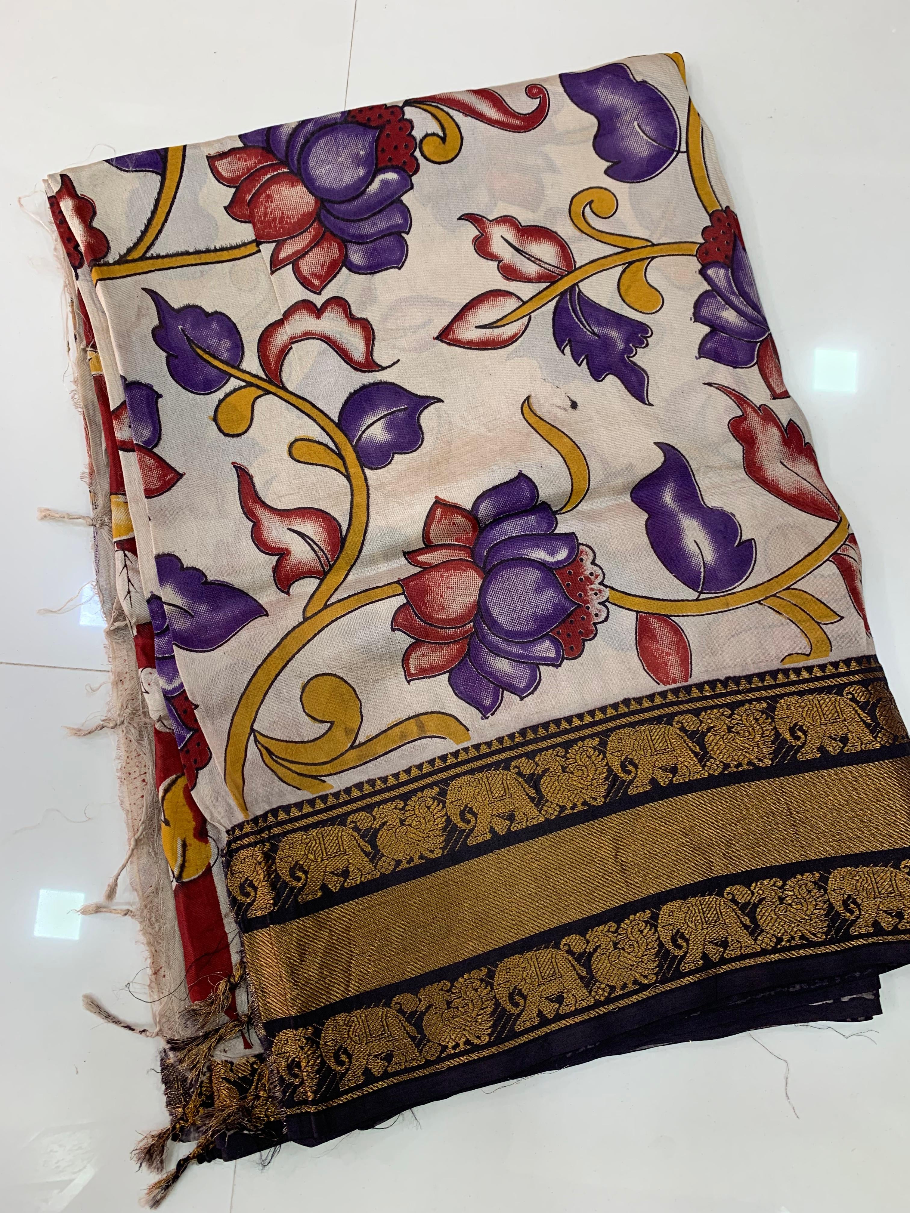 Kalamkari Silk Kanchi Borders