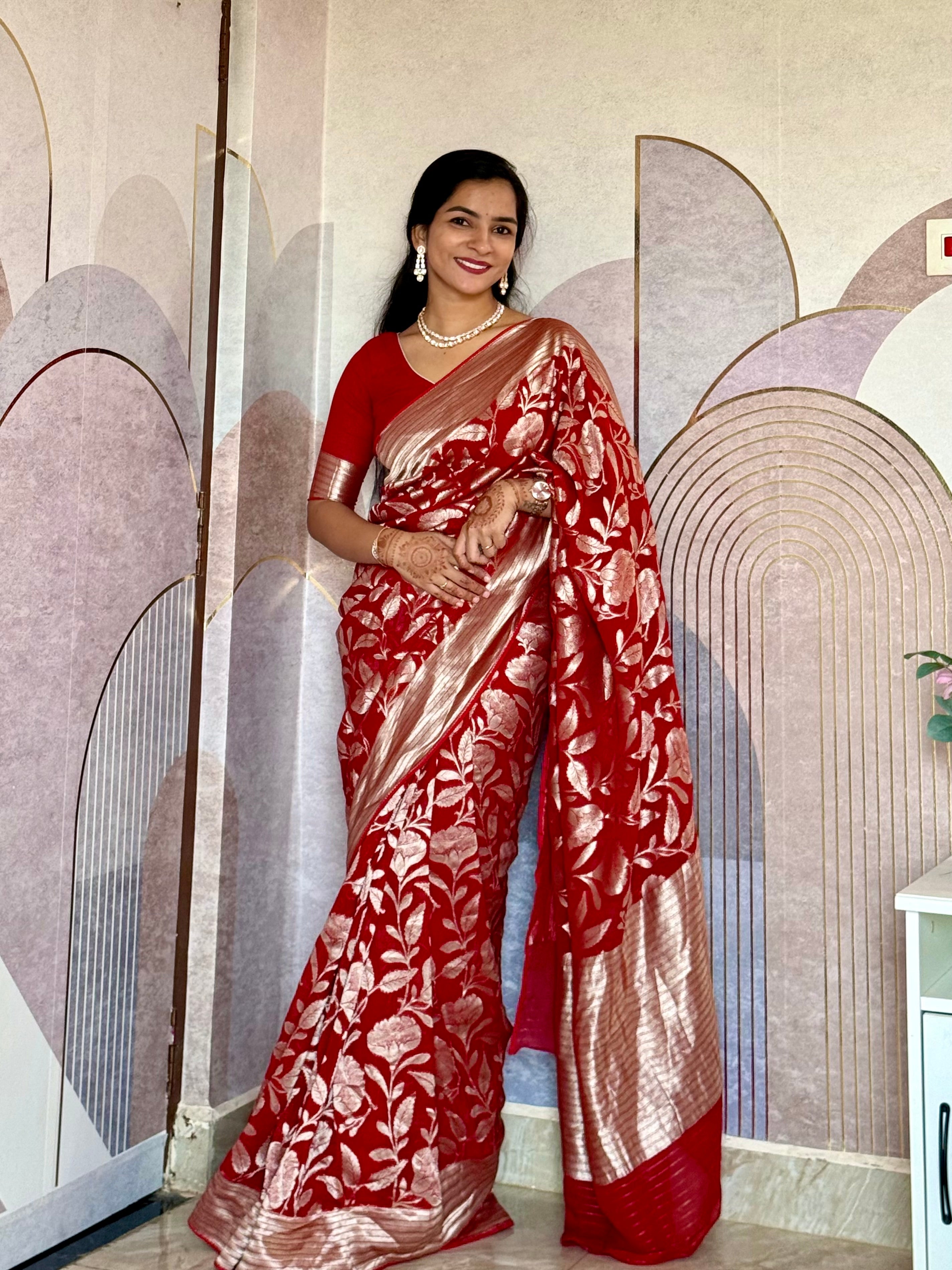 Pure Kaddi Georgette Weaving