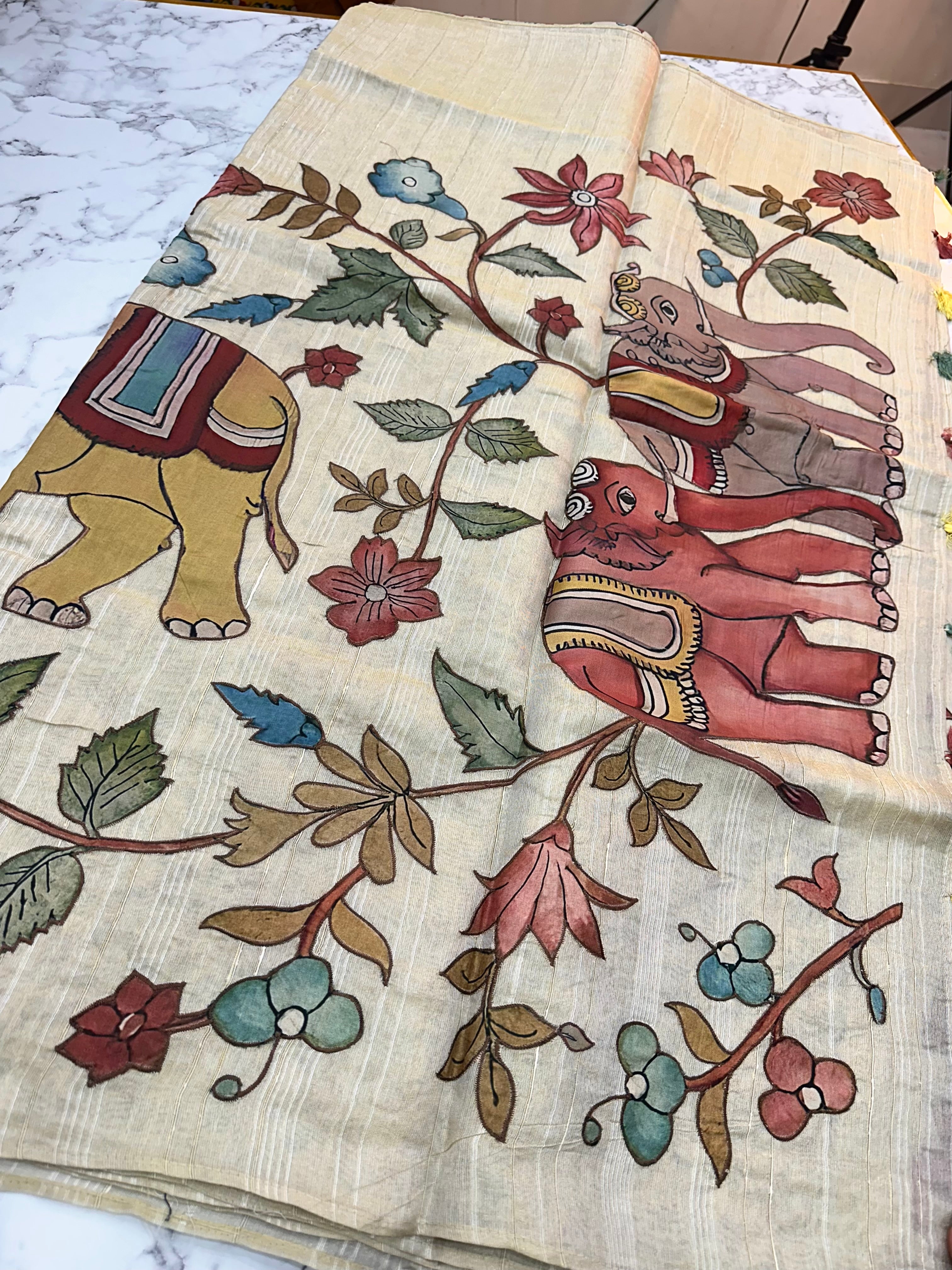 Kalamakri Appliqué Saree
