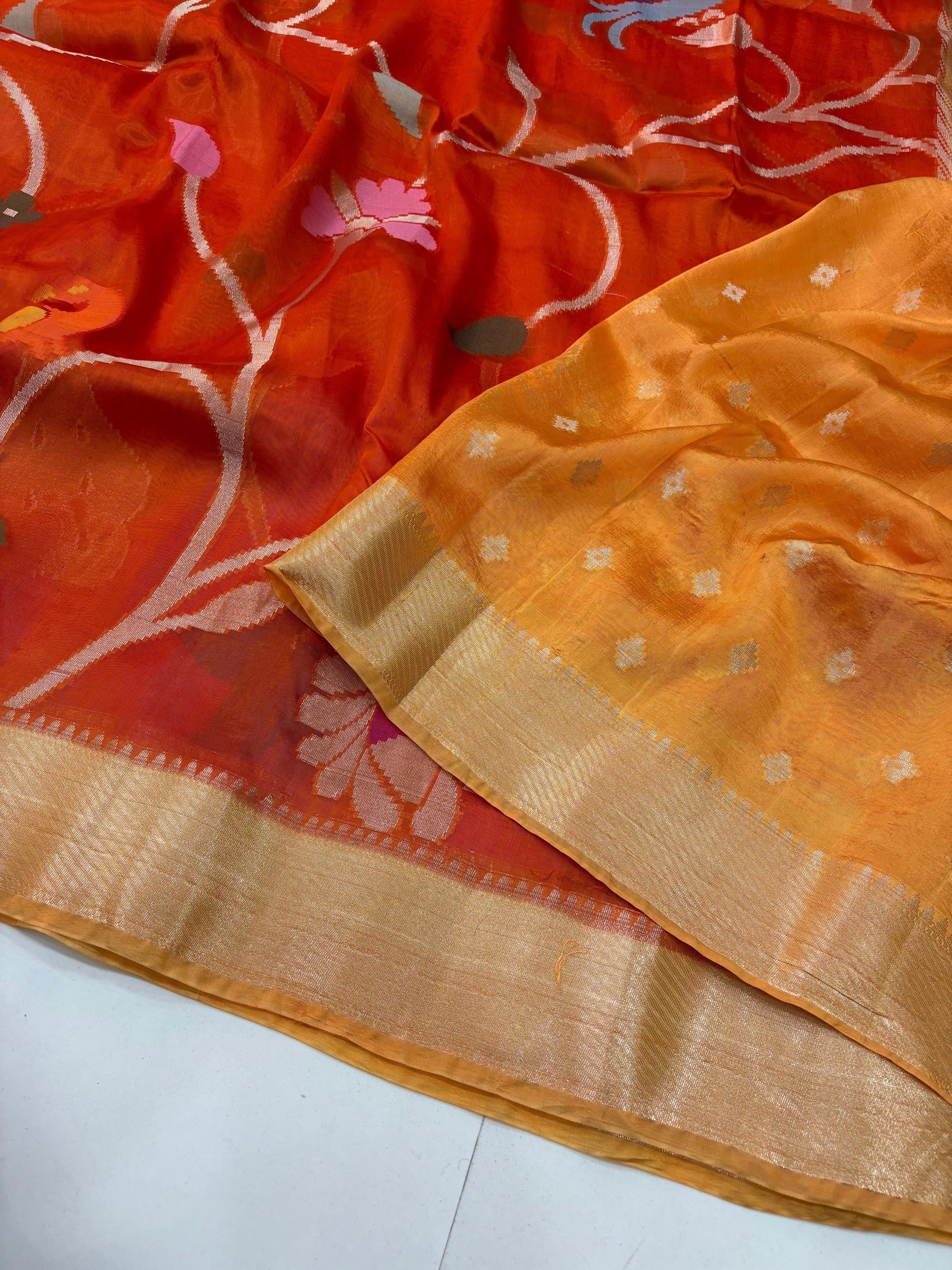 Paper Silk Jamdani Sarees
