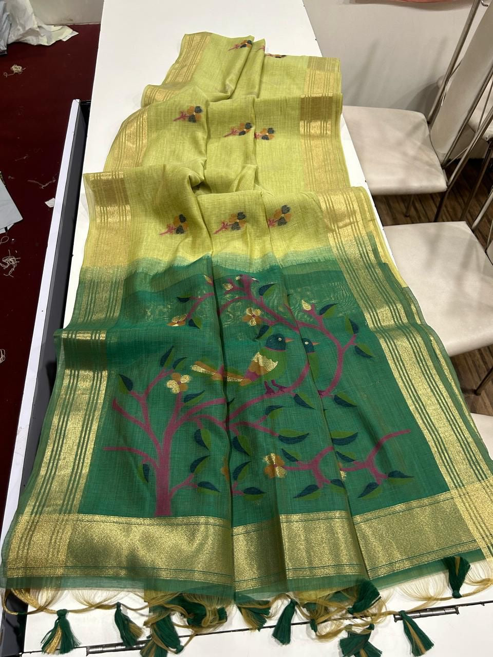 Munga Cotton Jamdhani Sarees