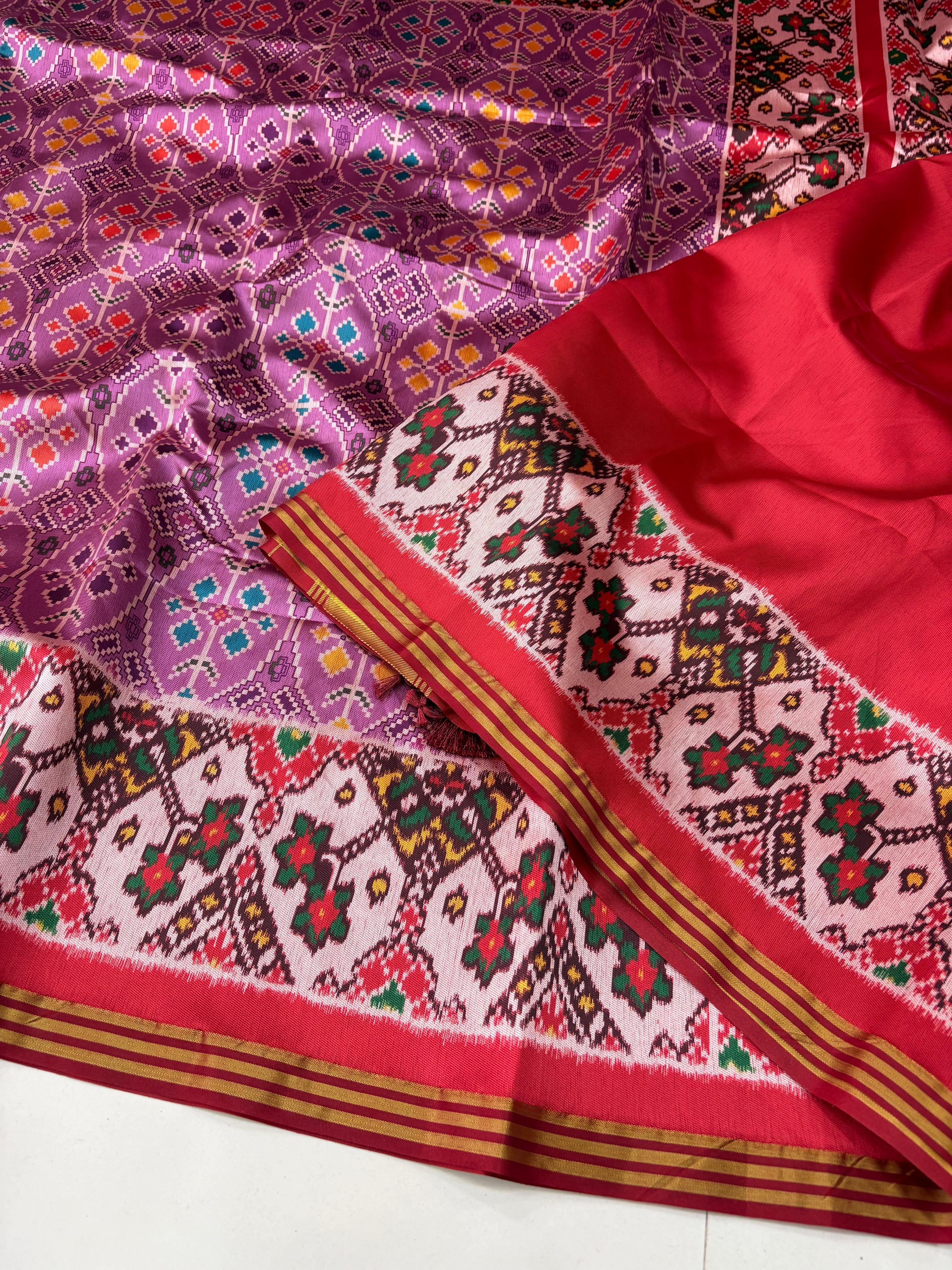 Pastel Patola Printed Sarees