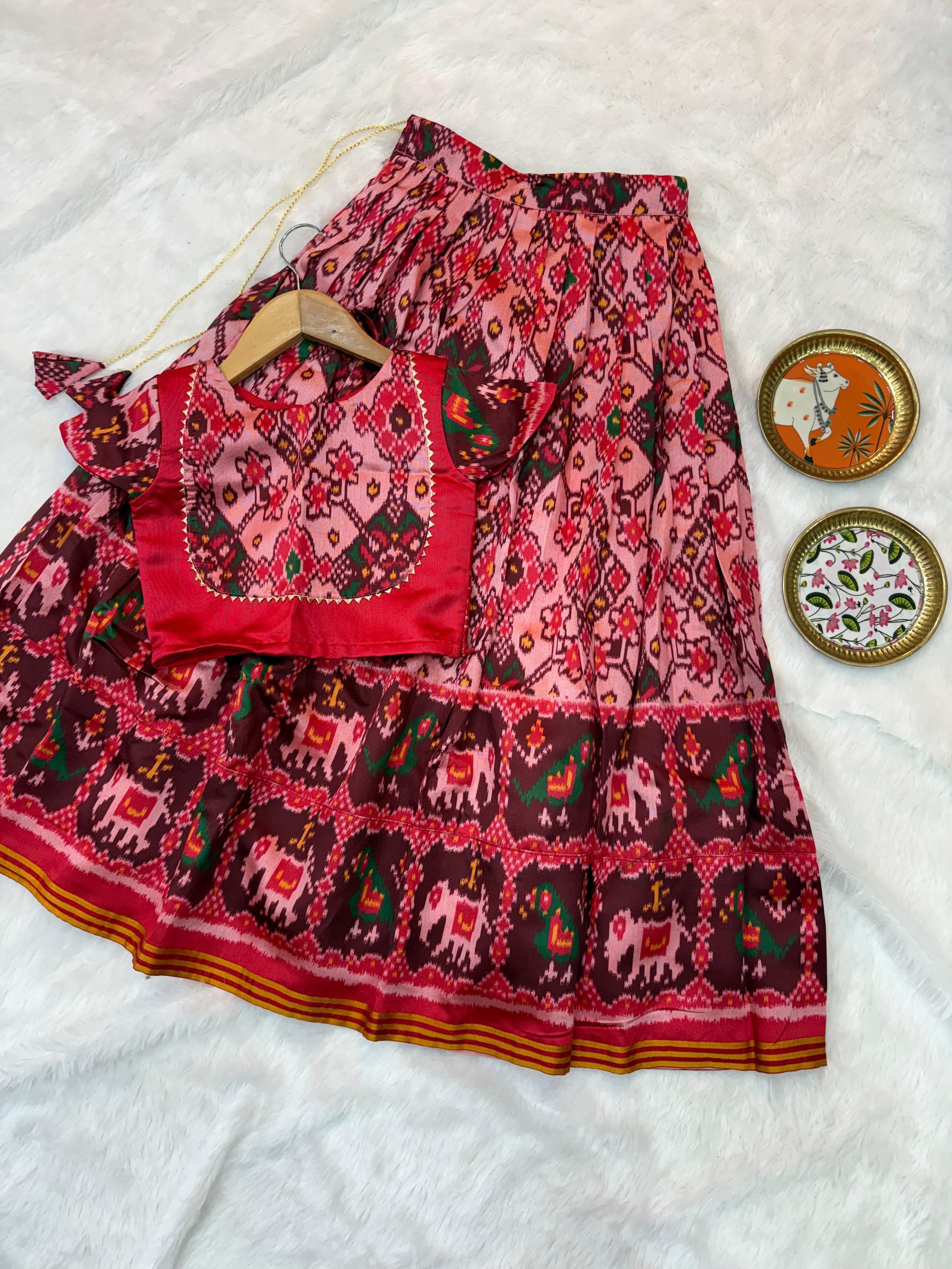 Patola Fancy Kids Lehenga