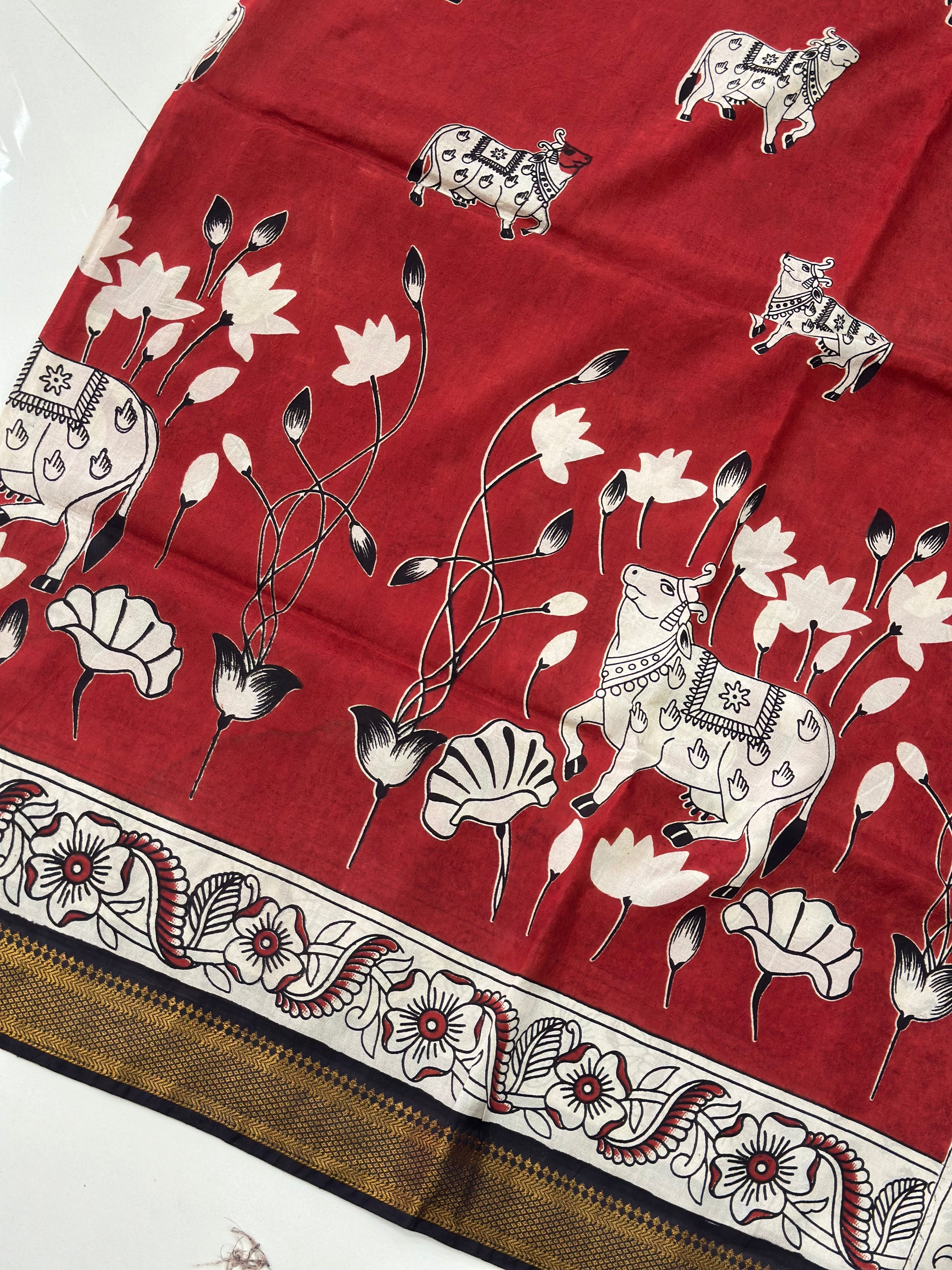 Pichwai Kalamkari Silk