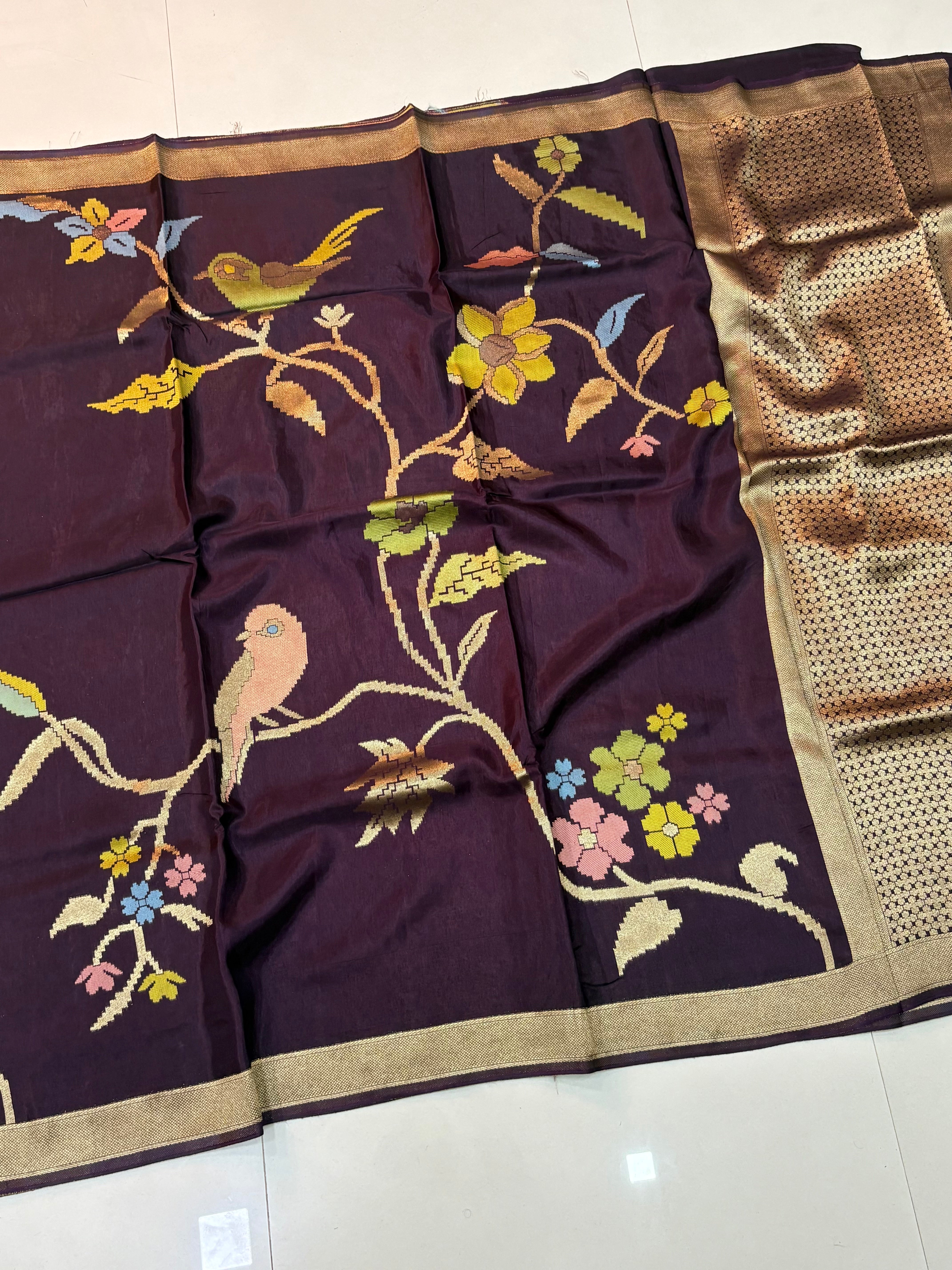 Russian Silk Jamdani Sarees