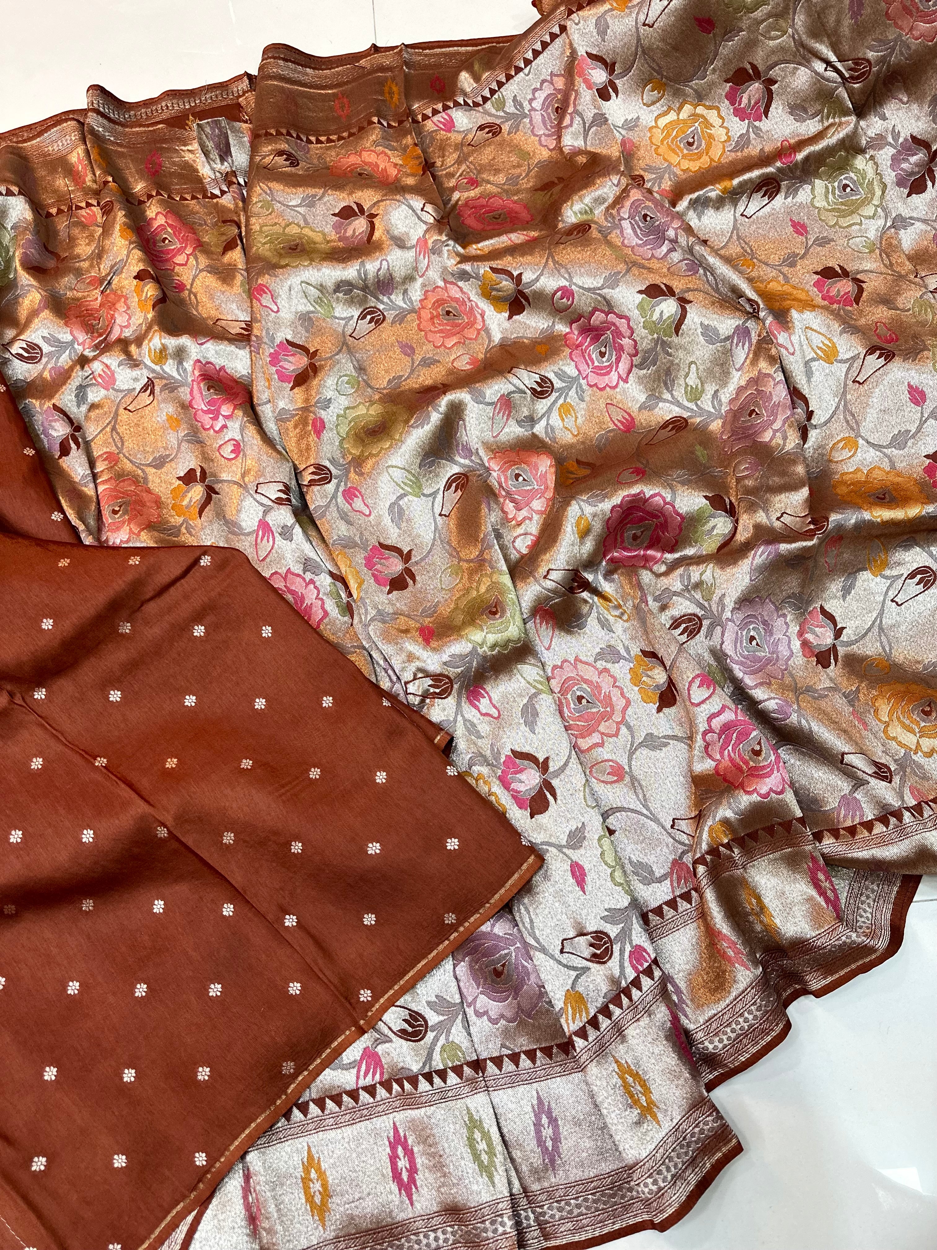 Tissue Georgette Paithani Sarees