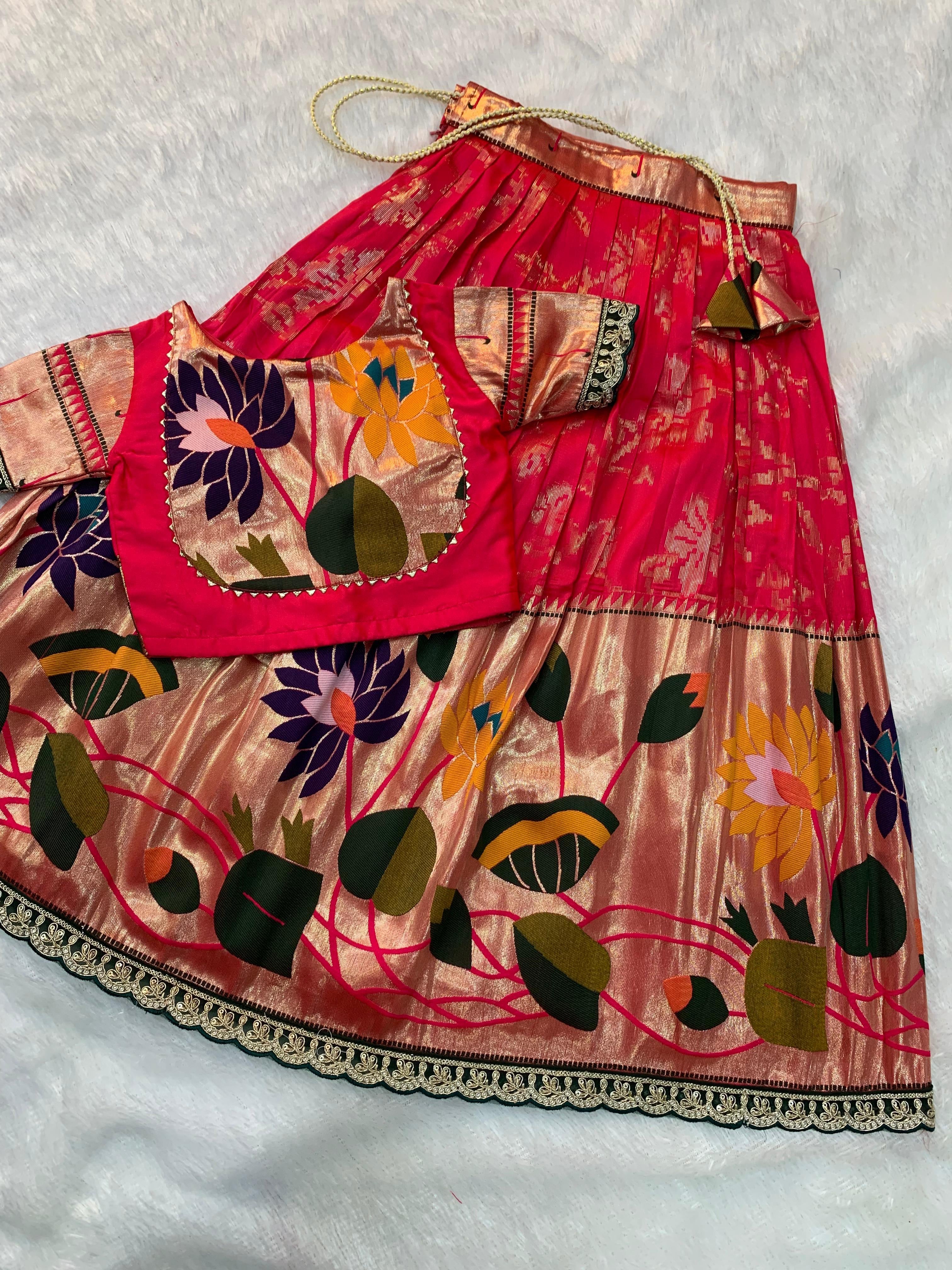 Lotus 🪷 Paithani Kids Lehenga 🥰