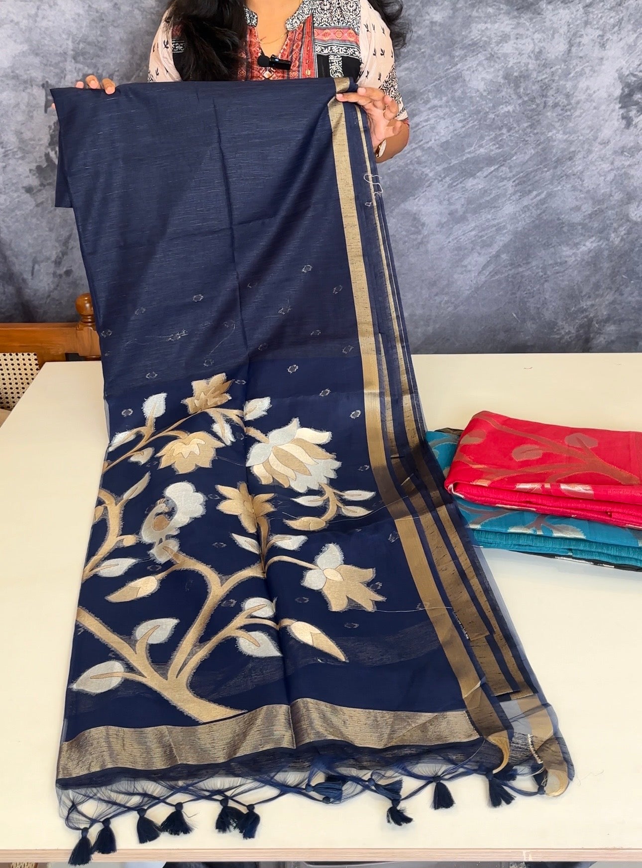 Fancy Jamdani Flower Weaving