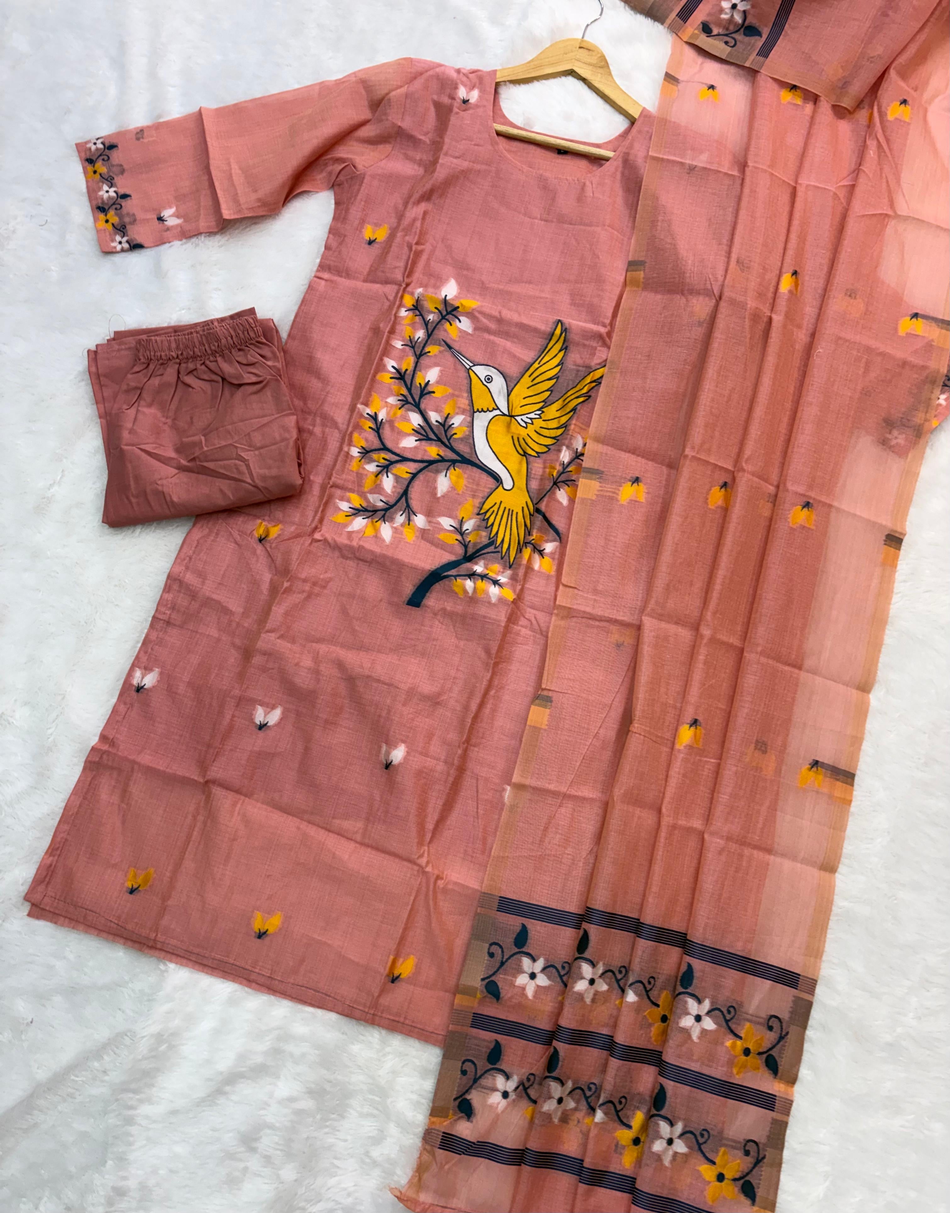 Muslin Jamdani Kurti Sets