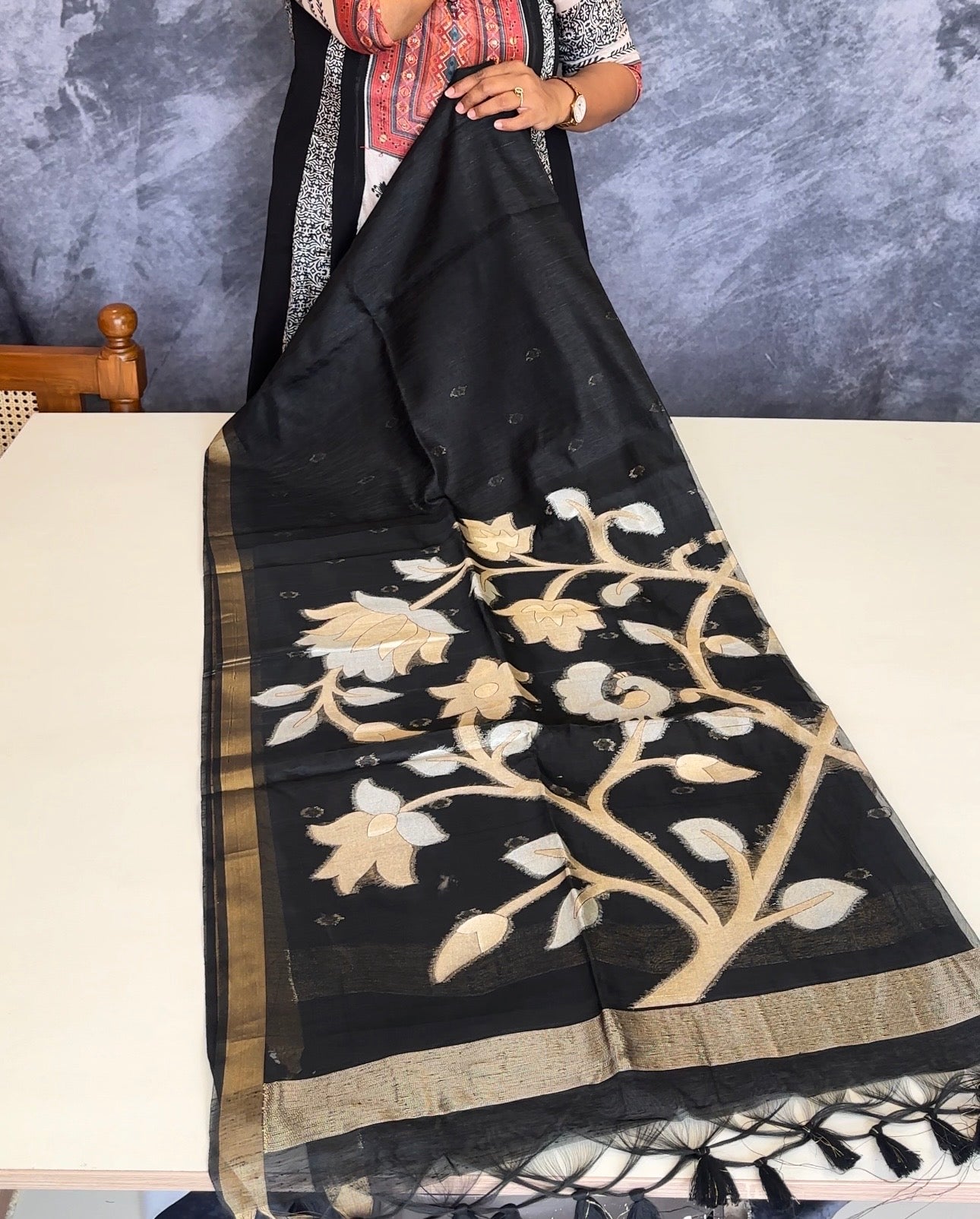 Fancy Jamdani Flower Weaving