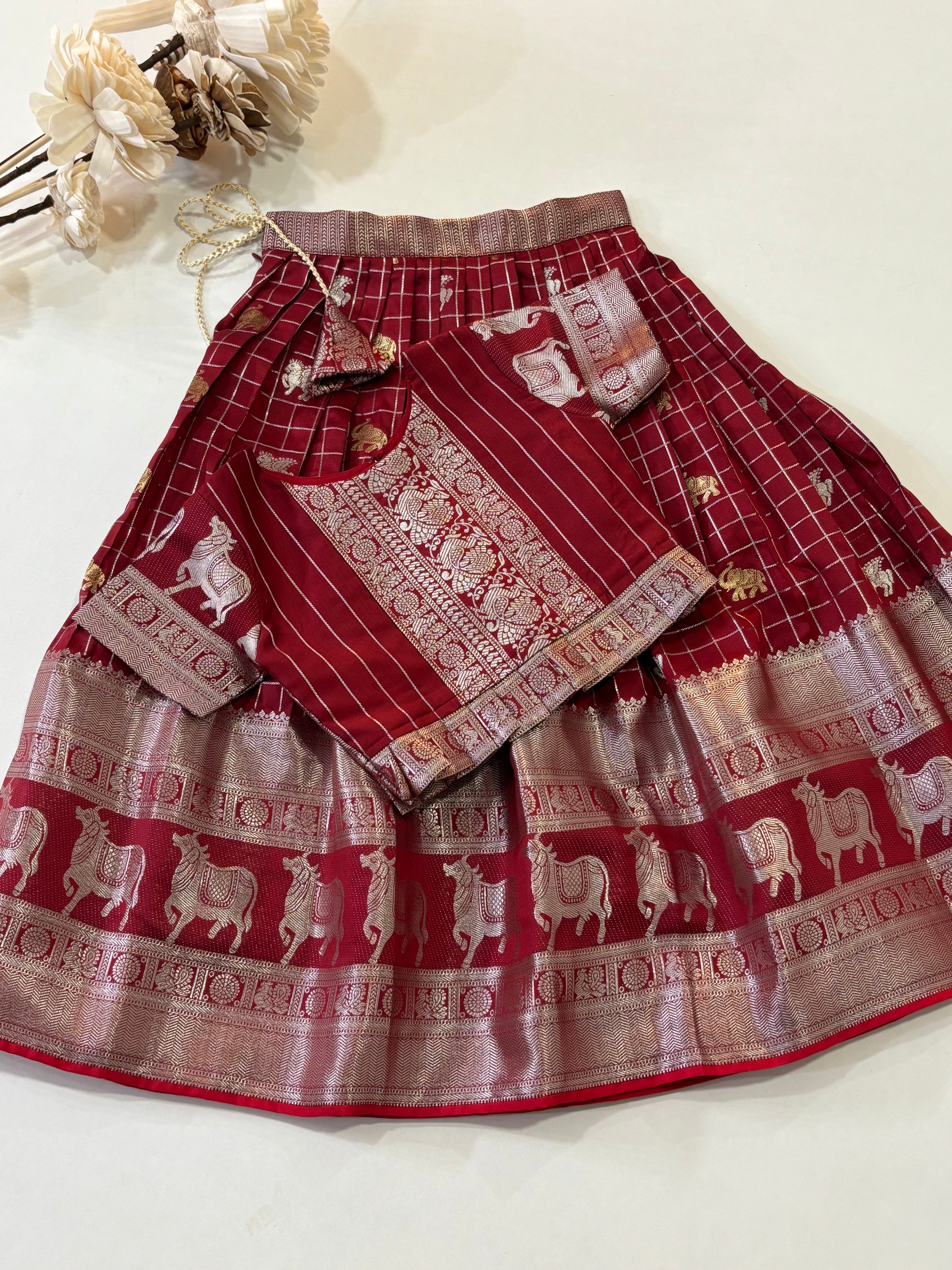 Vintage Kanchi Kids Lehenga