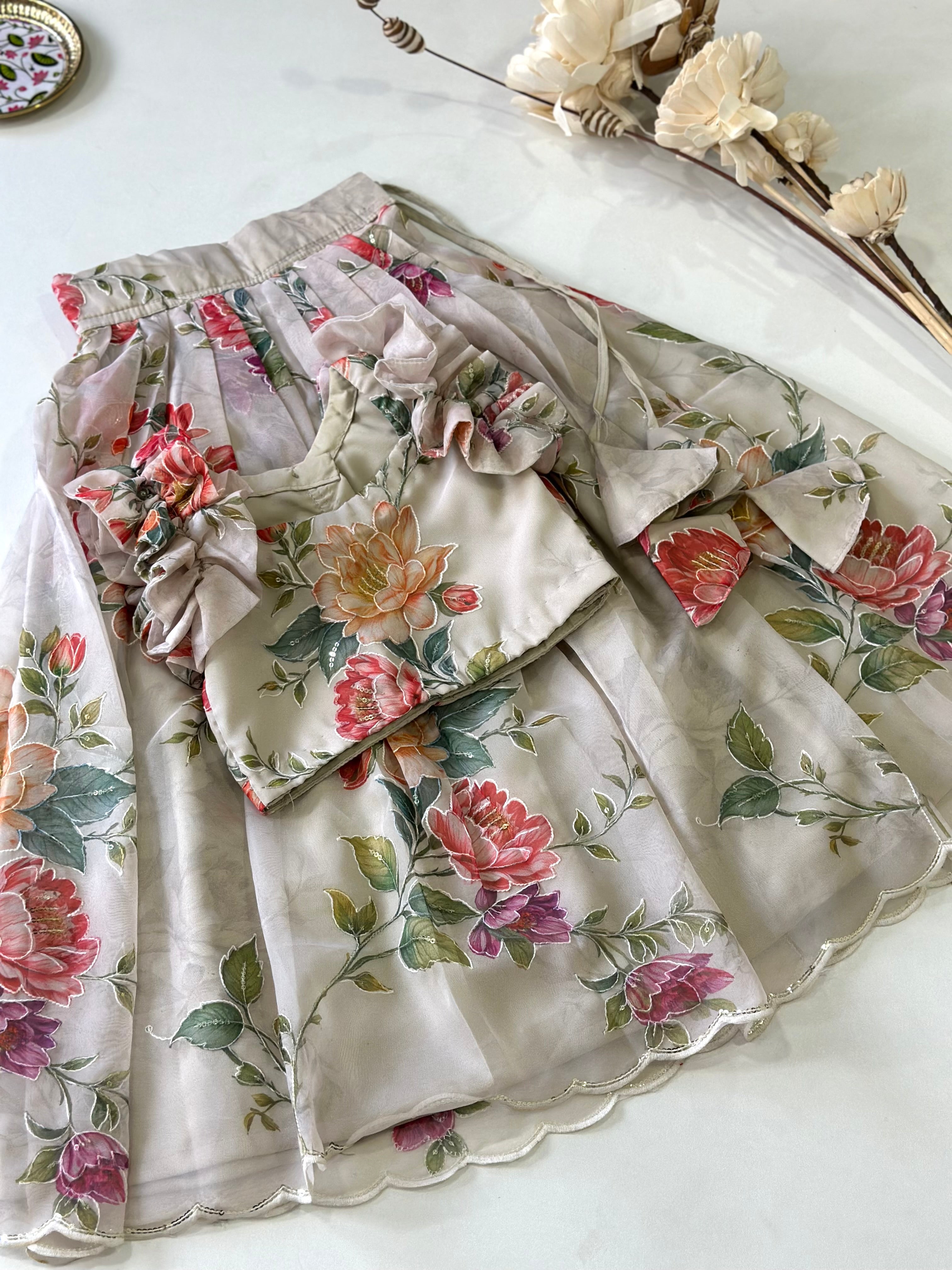 Butterfly Floral Kids Lehenga