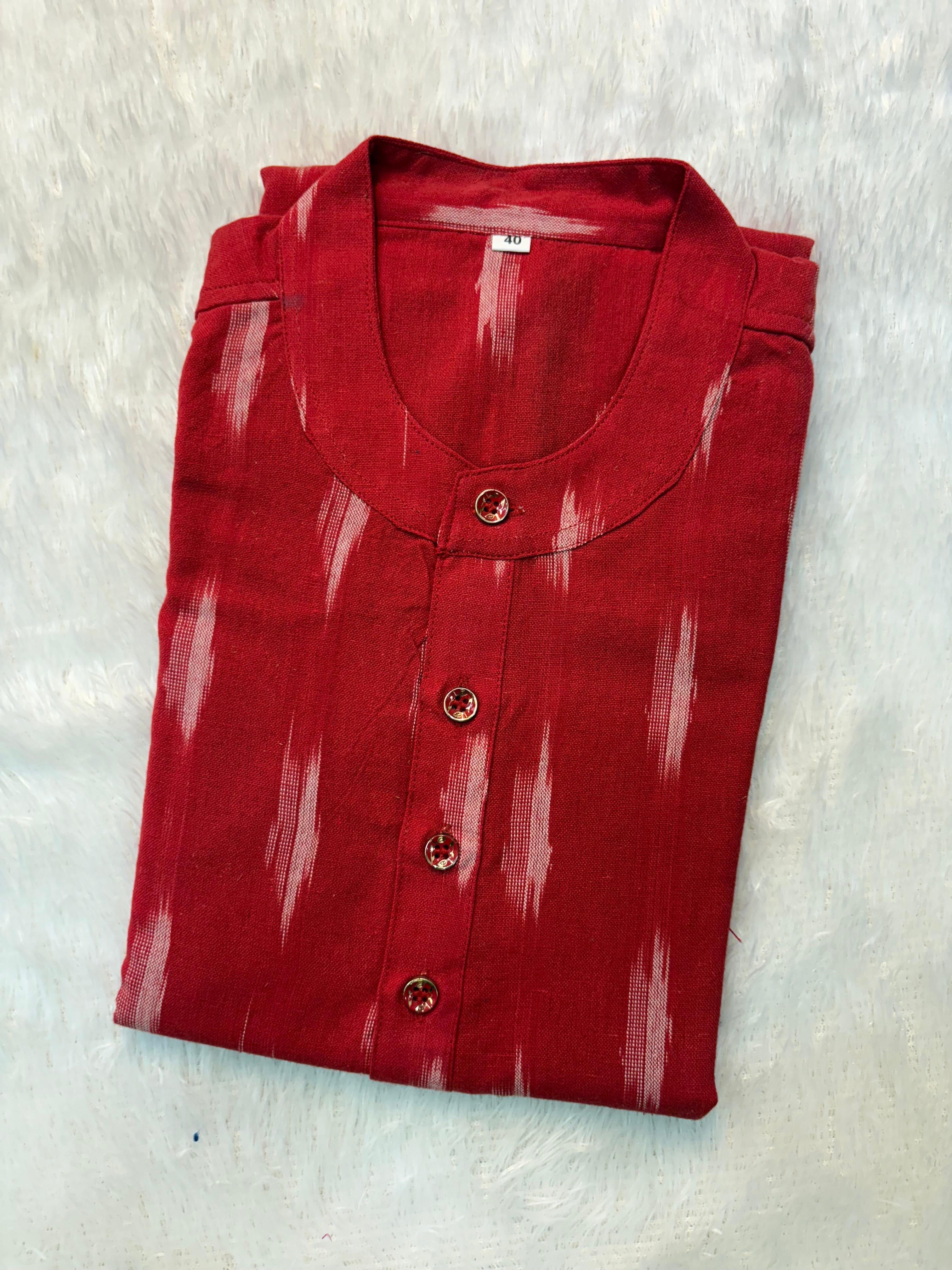 Men's Ikkat Cotton Kurta
