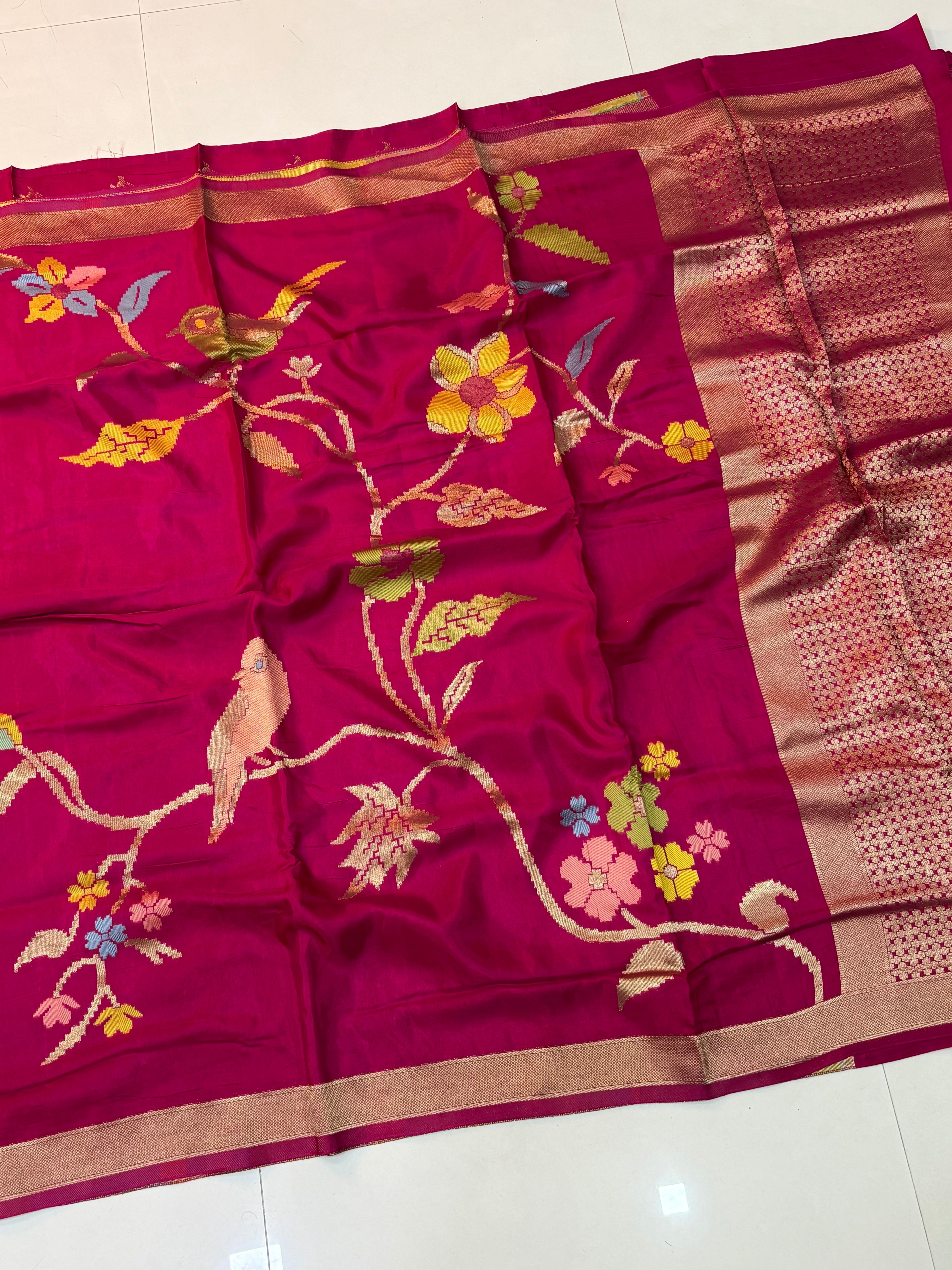 Russian Silk Jamdani Sarees