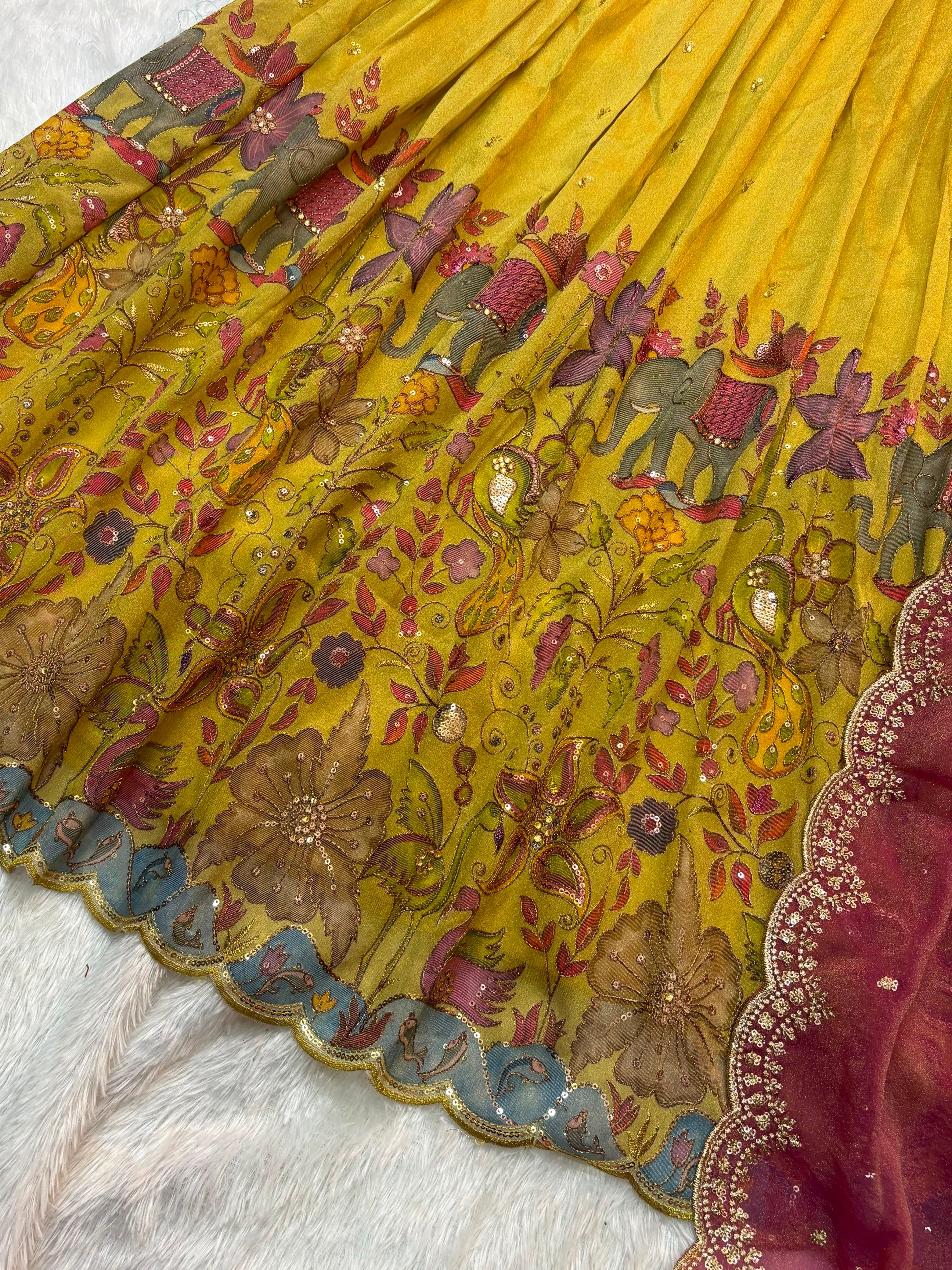 Mint Golden Charm- Designer Gown
