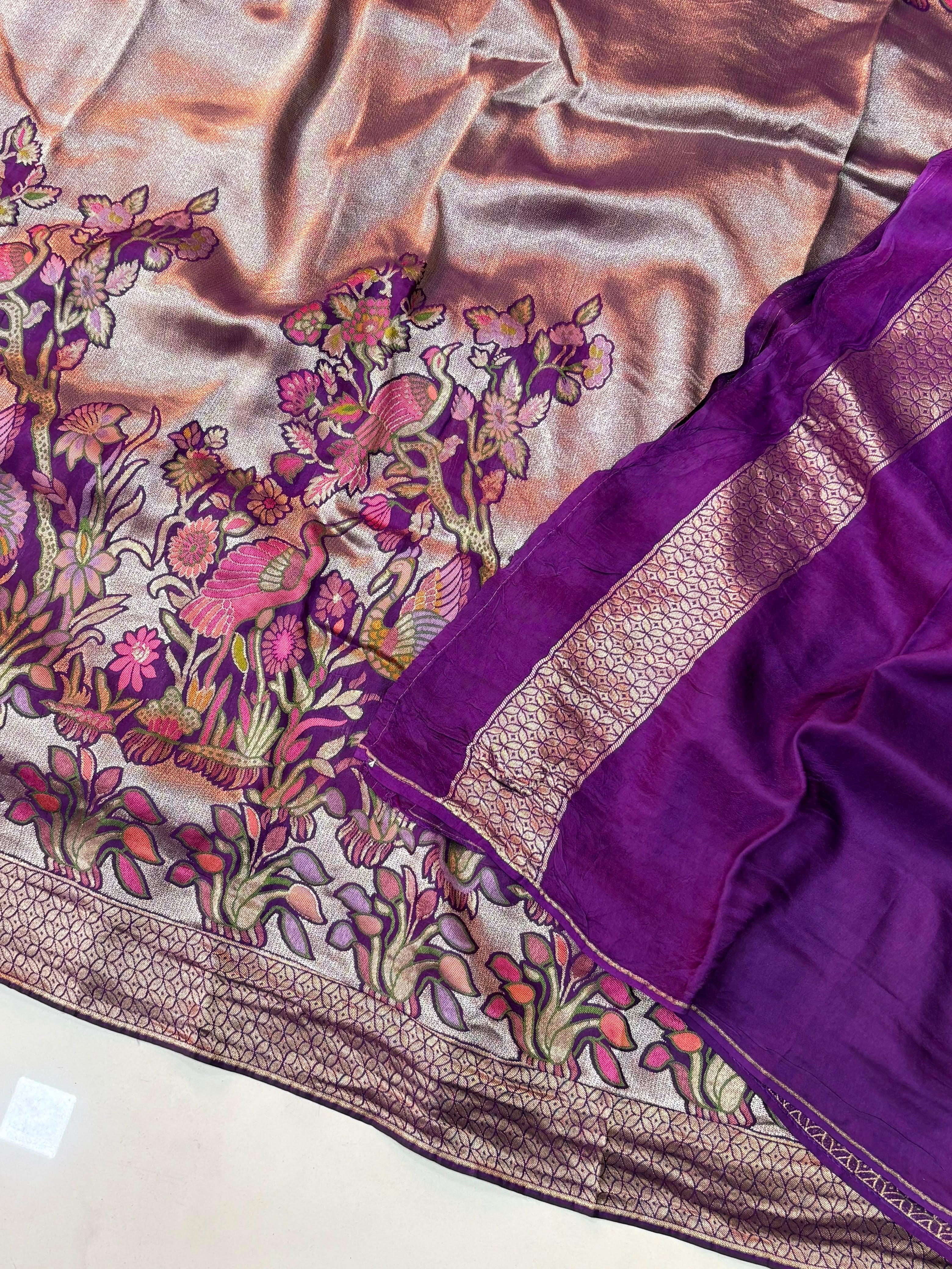 Tissue Meenakari Weaving Sarees