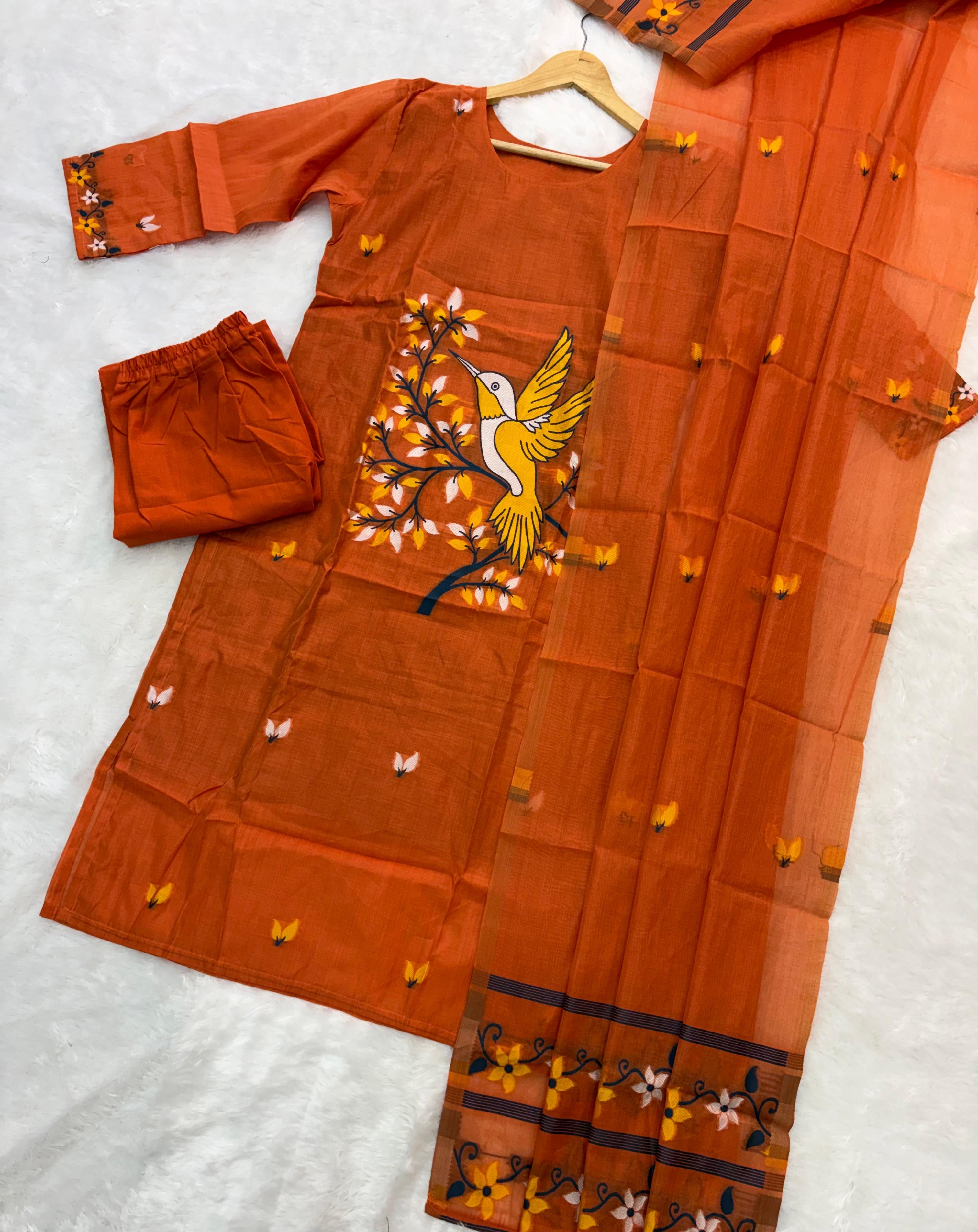 Muslin Jamdani Kurti Sets