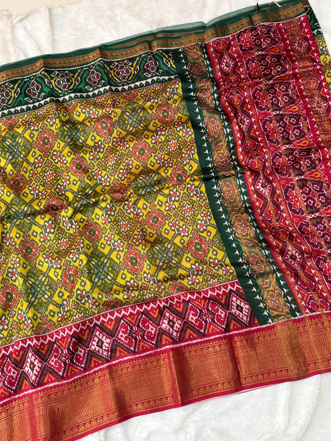 Mangalagiri Ganga Jamuna Patola print