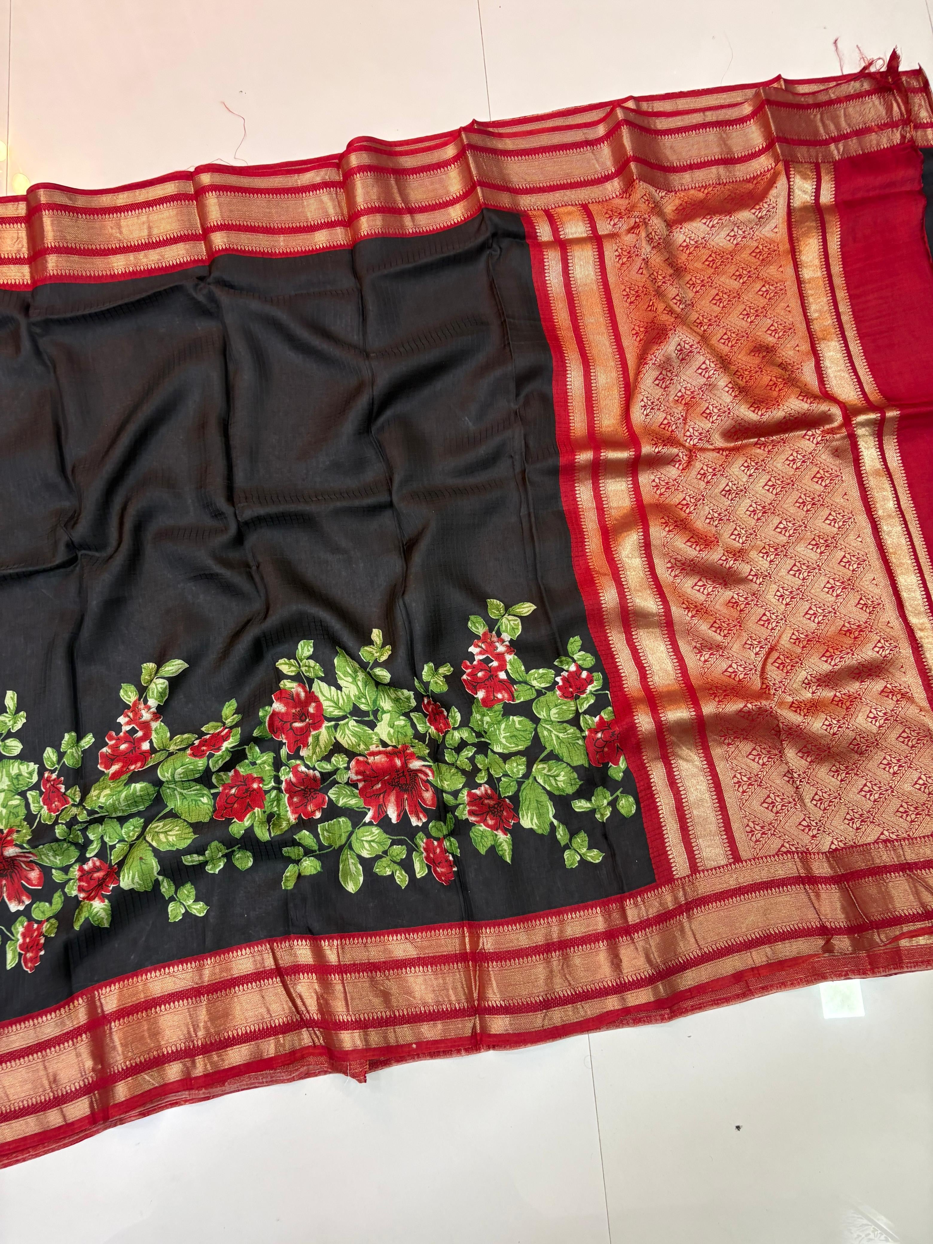 Floral Kanchi Dola Saree