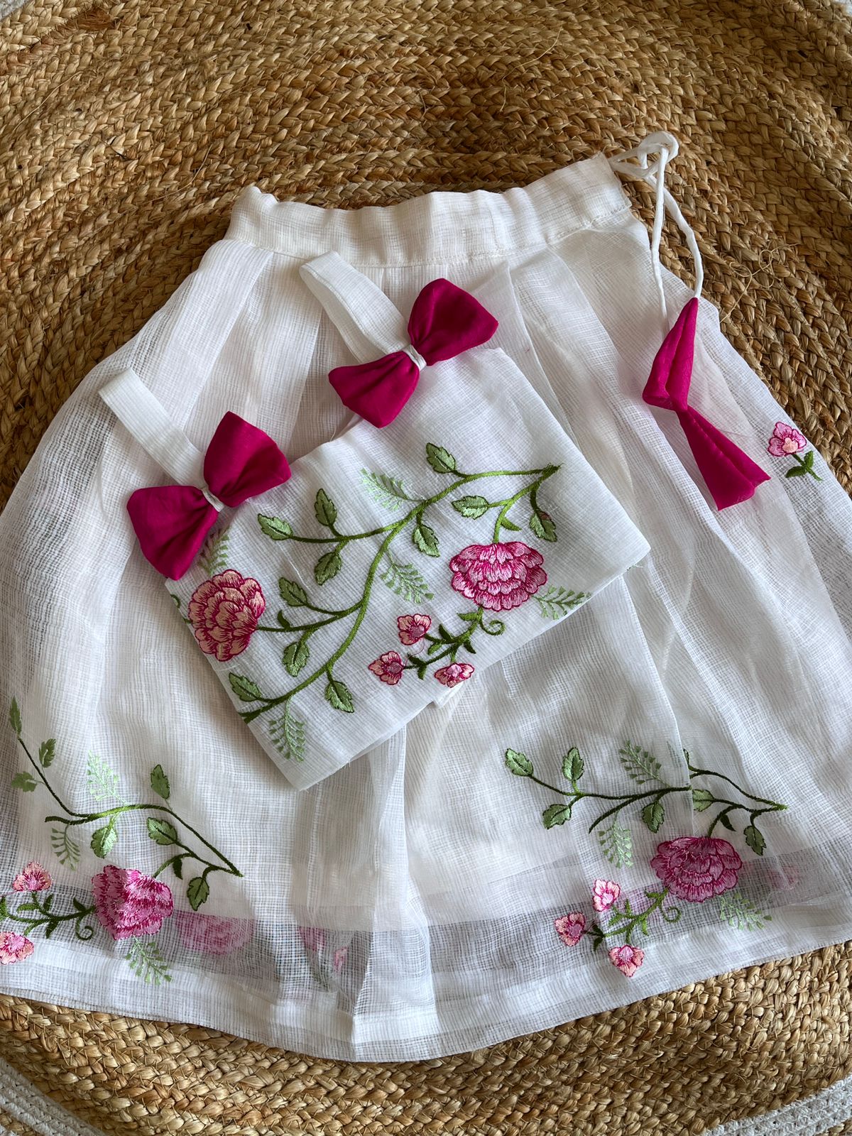 White Kota kids crop top