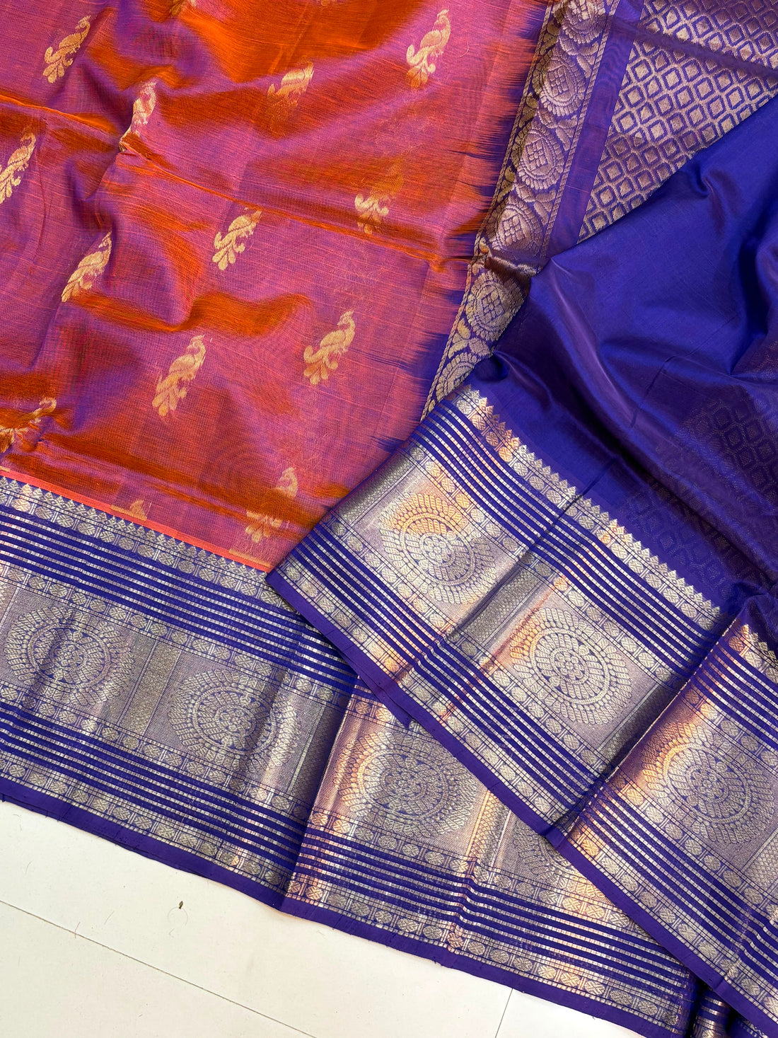 Vintage Handloom Mangalagiri Pattu Saree