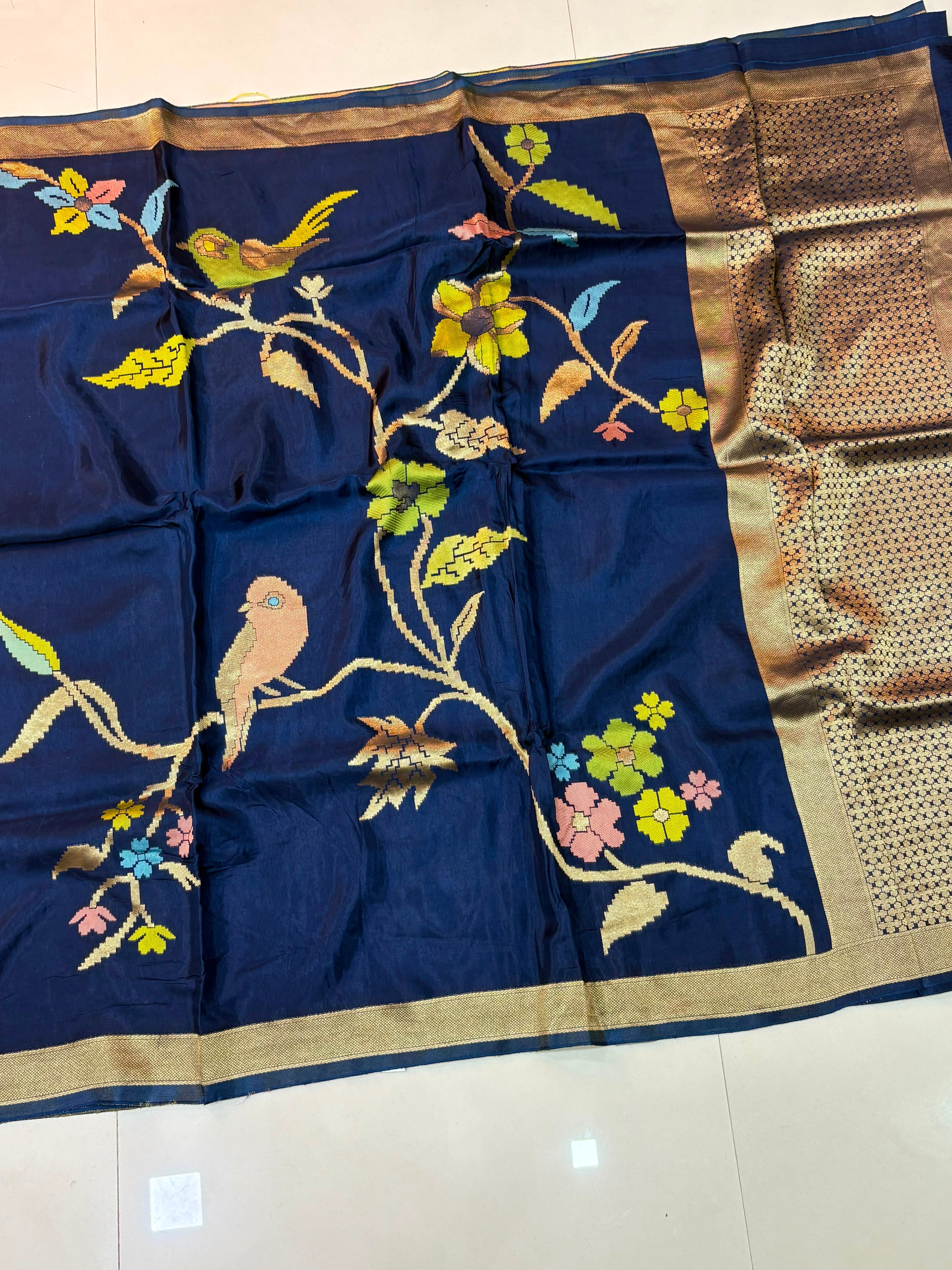 Russian Silk Jamdani Sarees