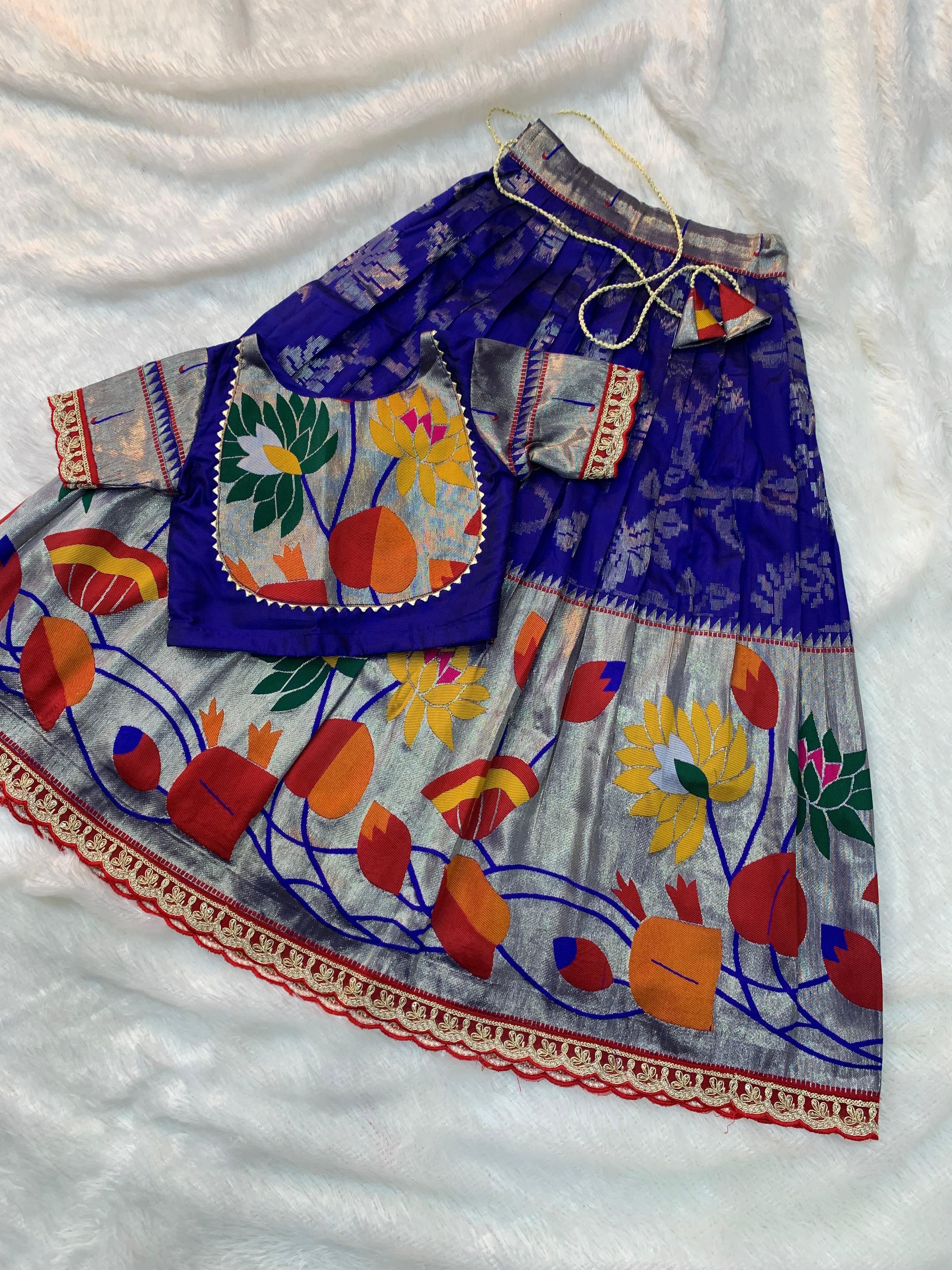 Lotus 🪷 Paithani Kids Lehenga 🥰