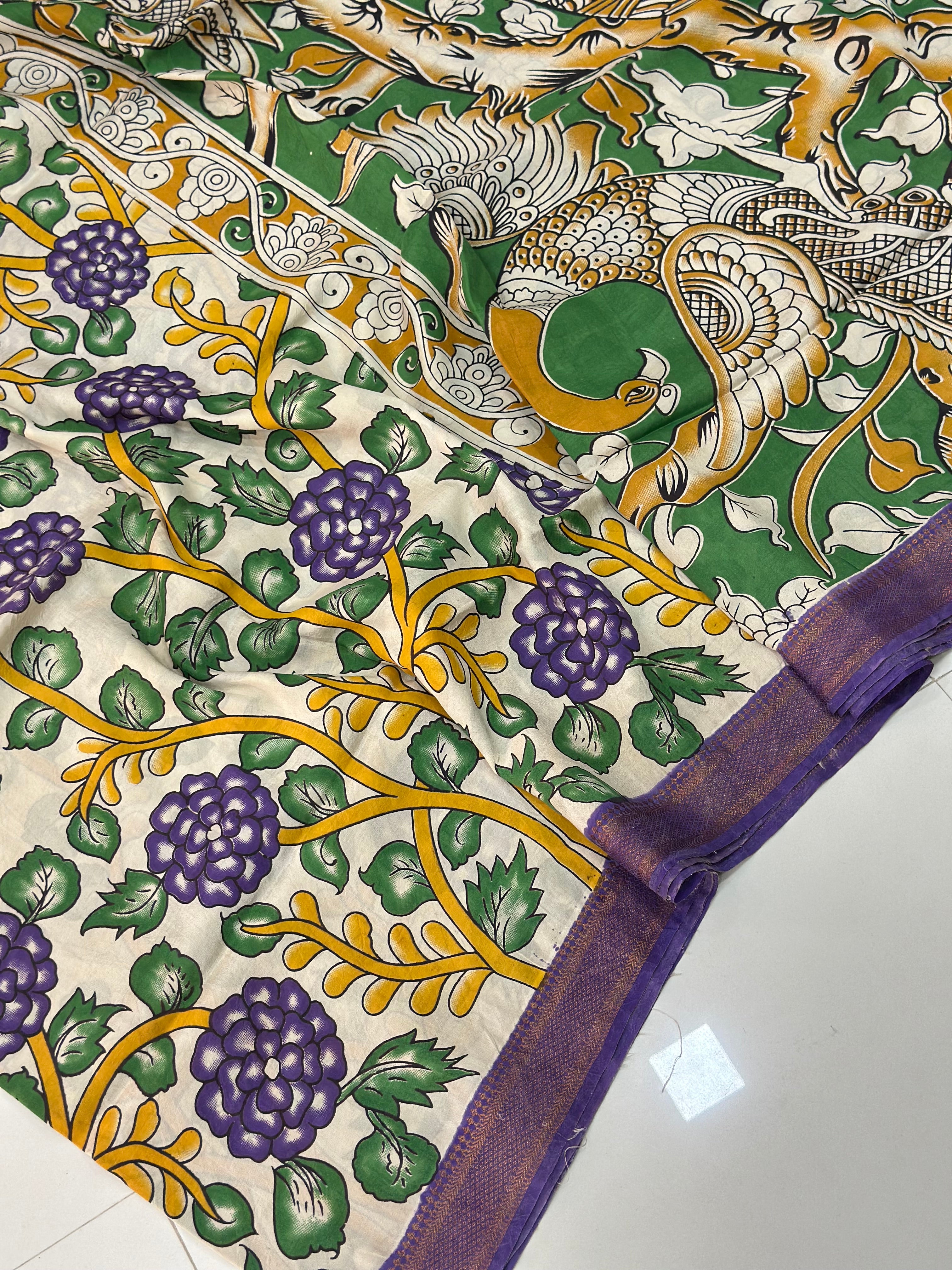 Kalamkari Silk Saree