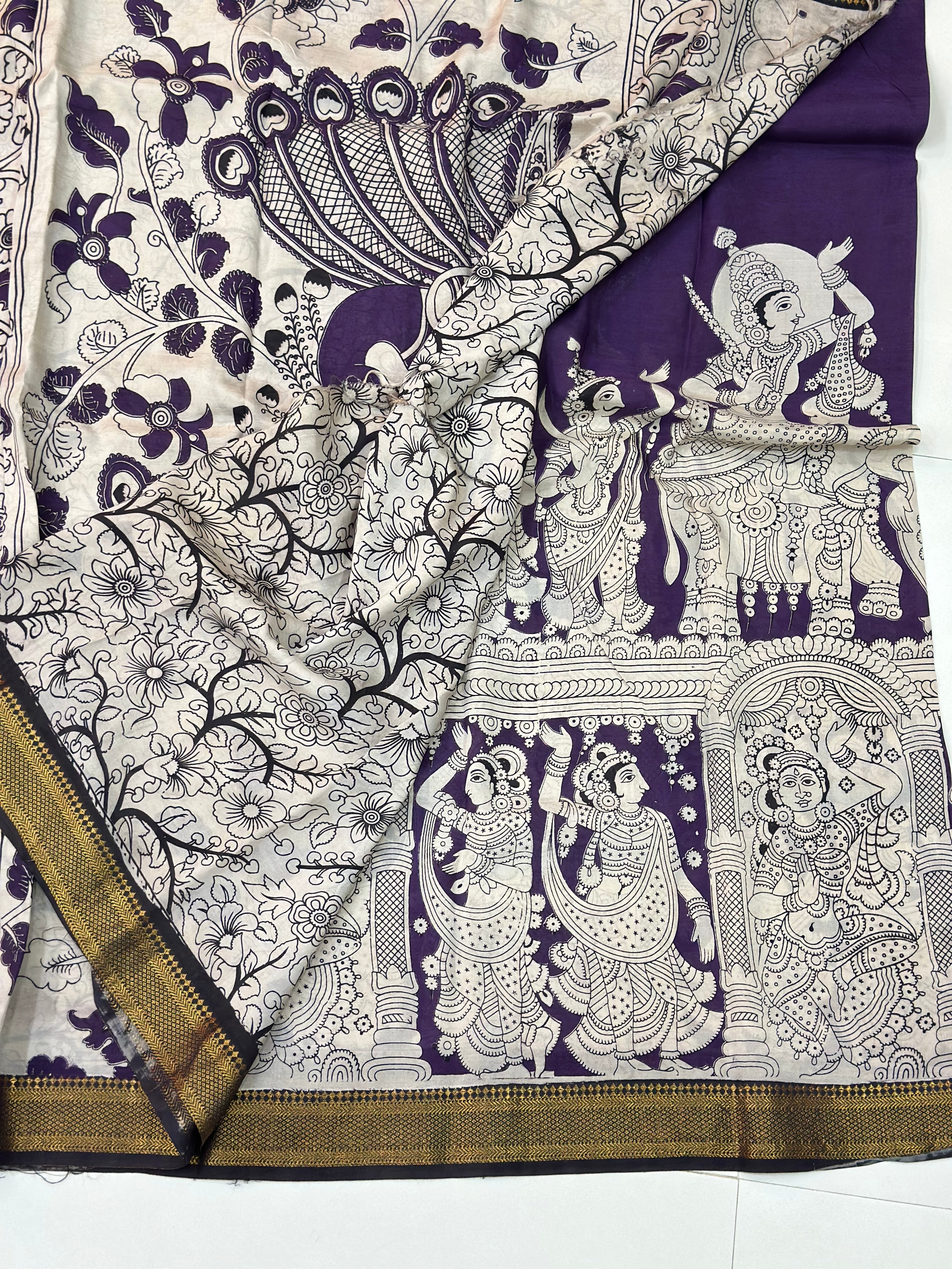 Traditional Kalamkari Silk Sarees