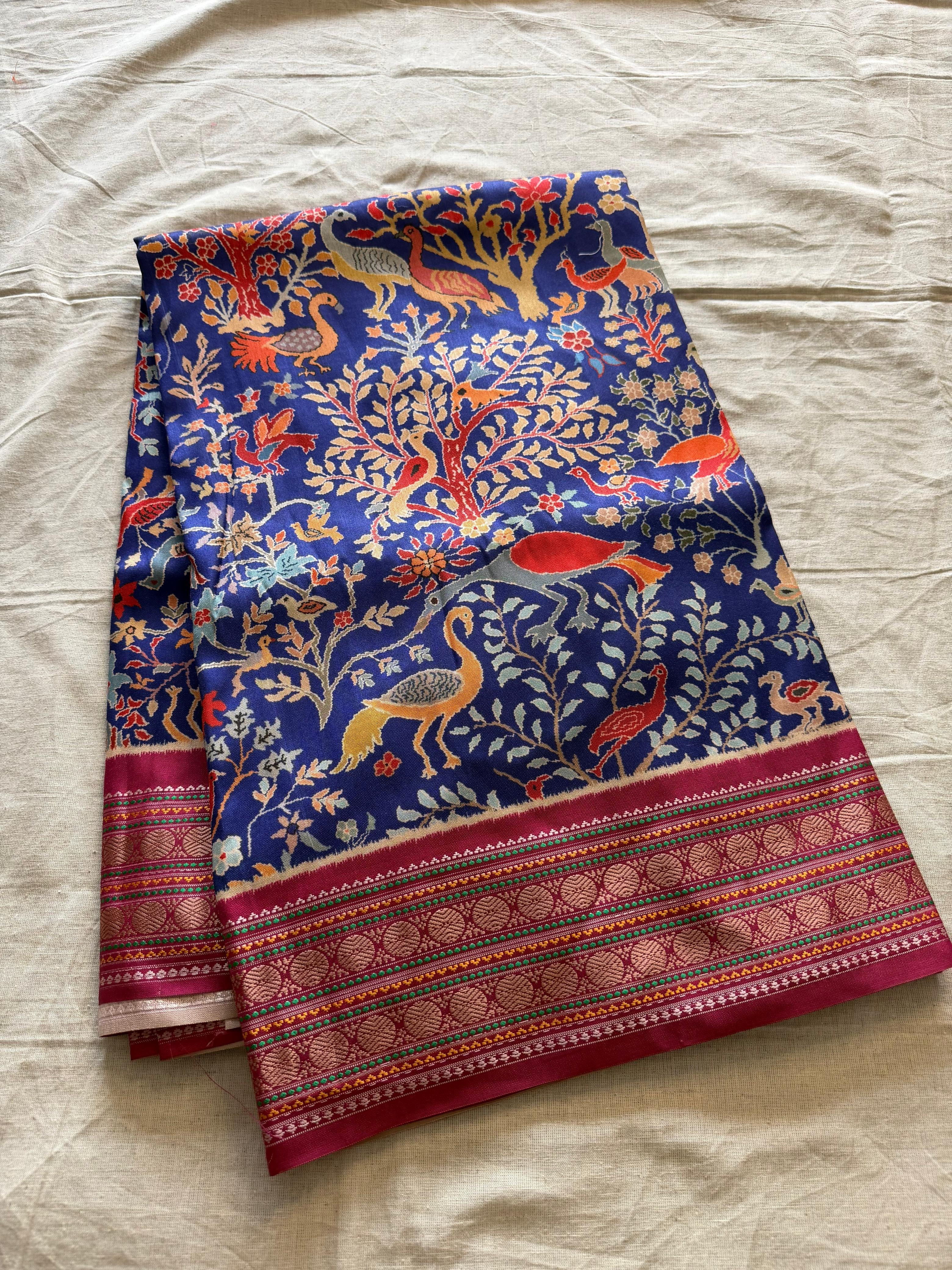 Forest Theme Printed Patola Saree