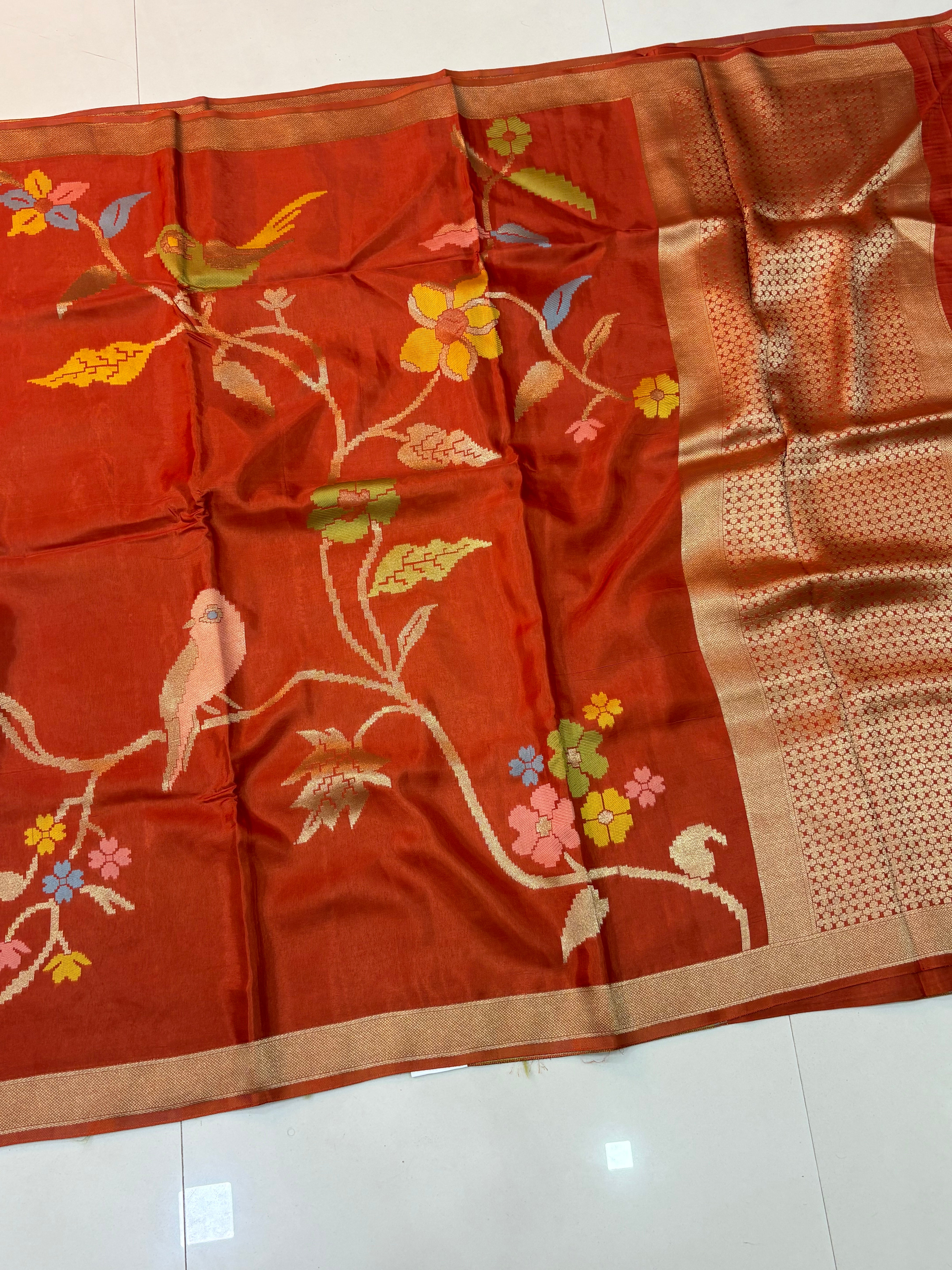 Russian Silk Jamdani Sarees