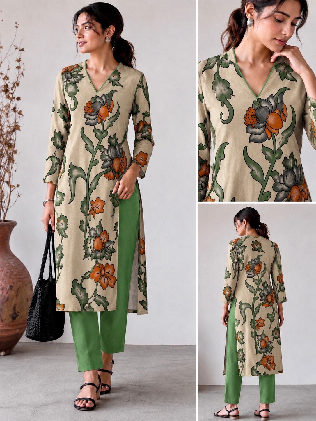 Kalamkari Lotus Coordset