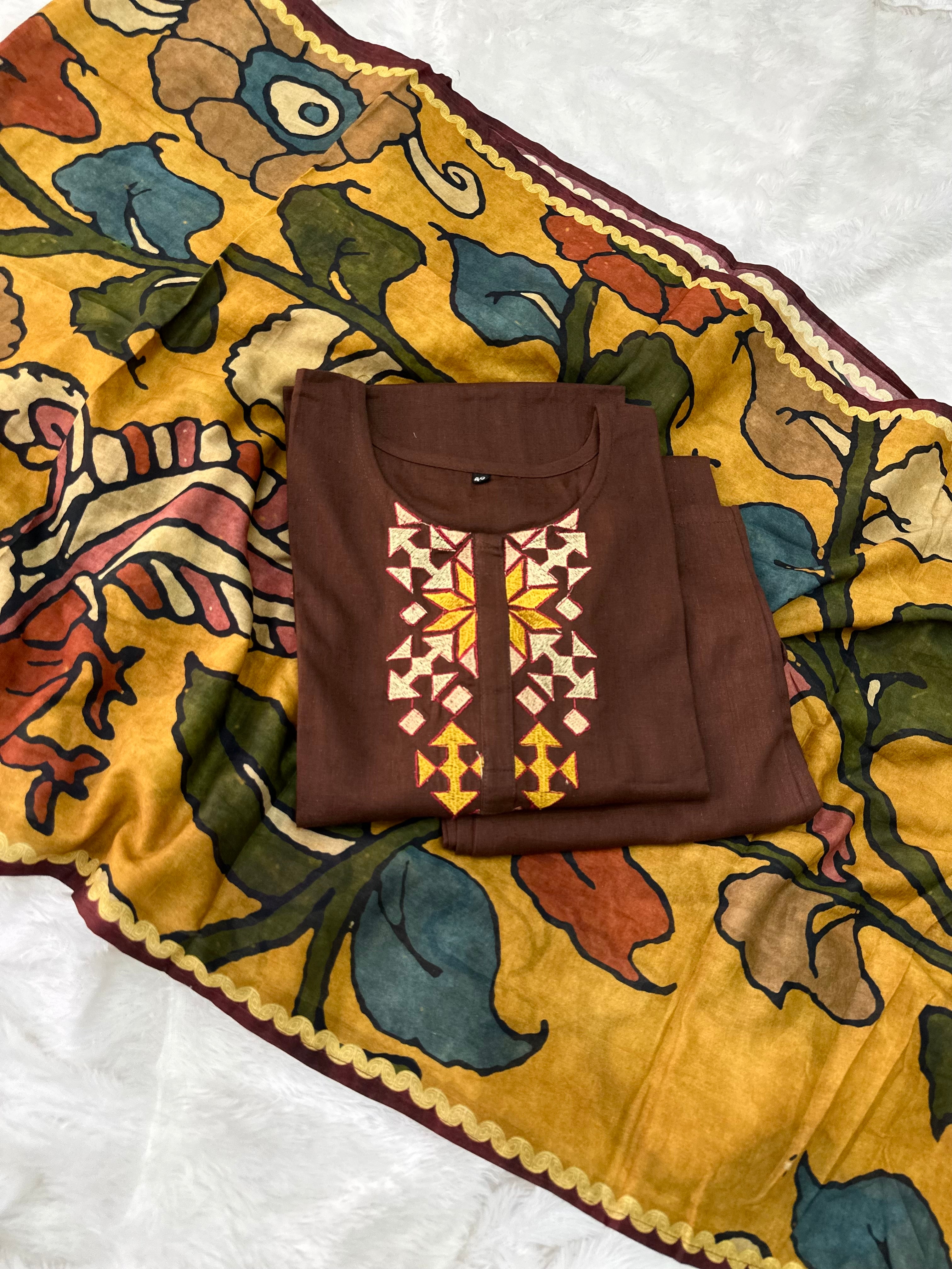Kalamkari Designer Kurti Sets
