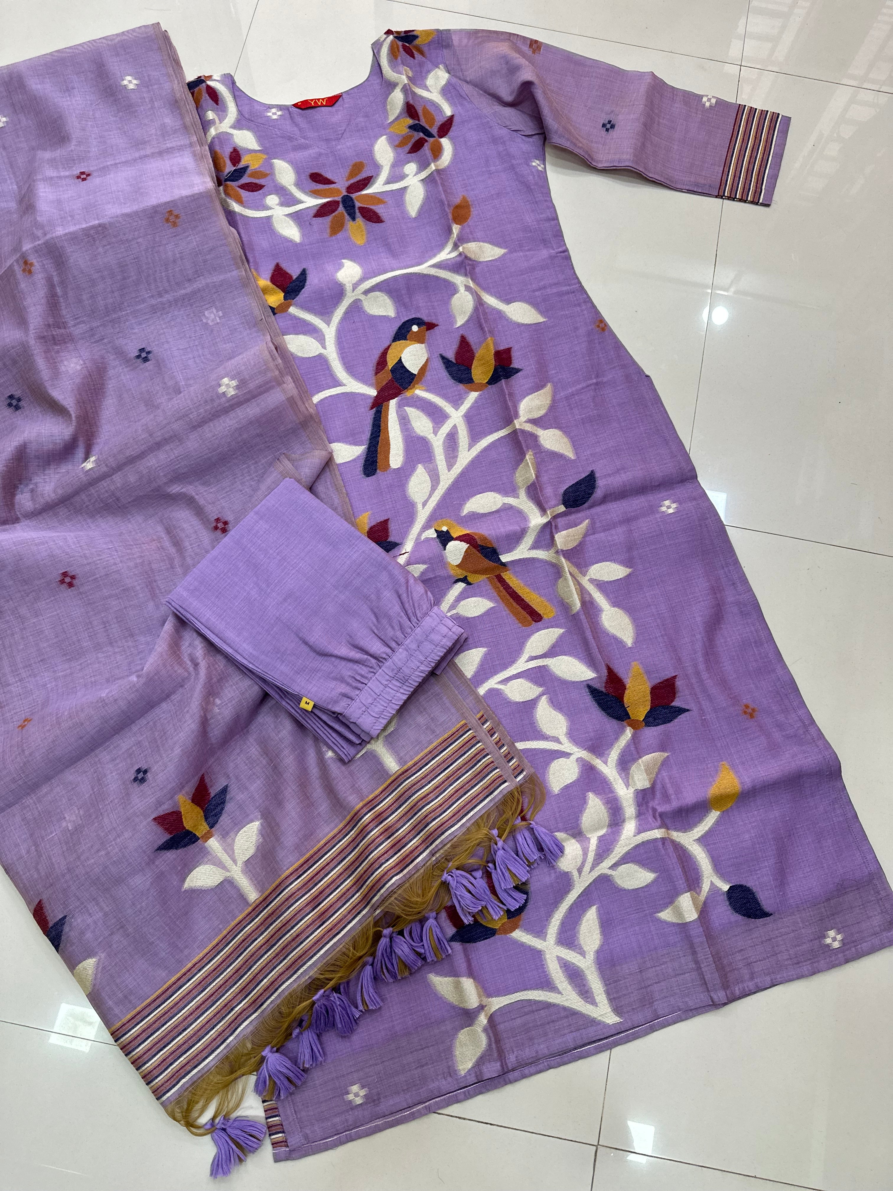 Cotton Jamdhani Kurti sets