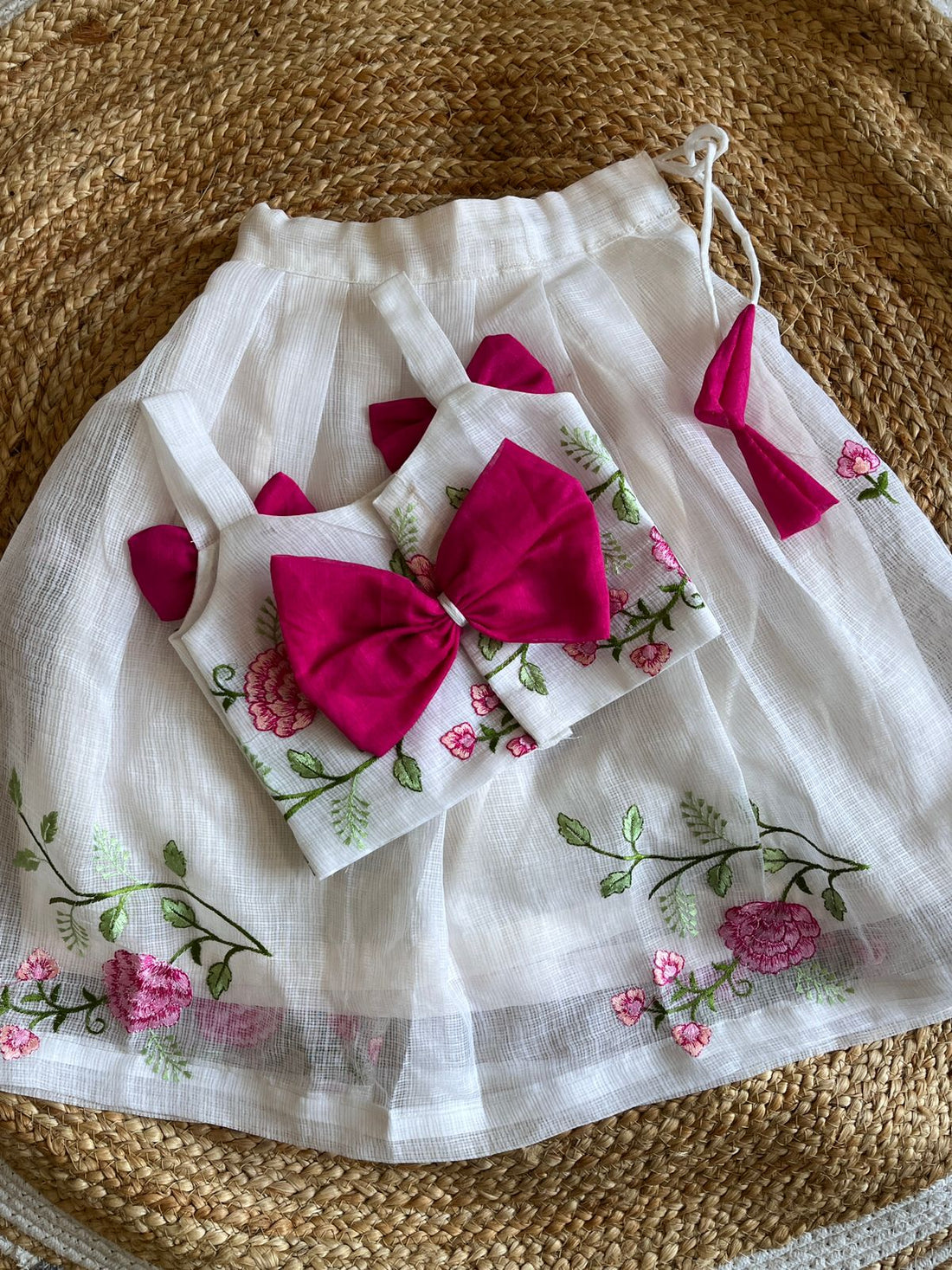 White Kota kids crop top