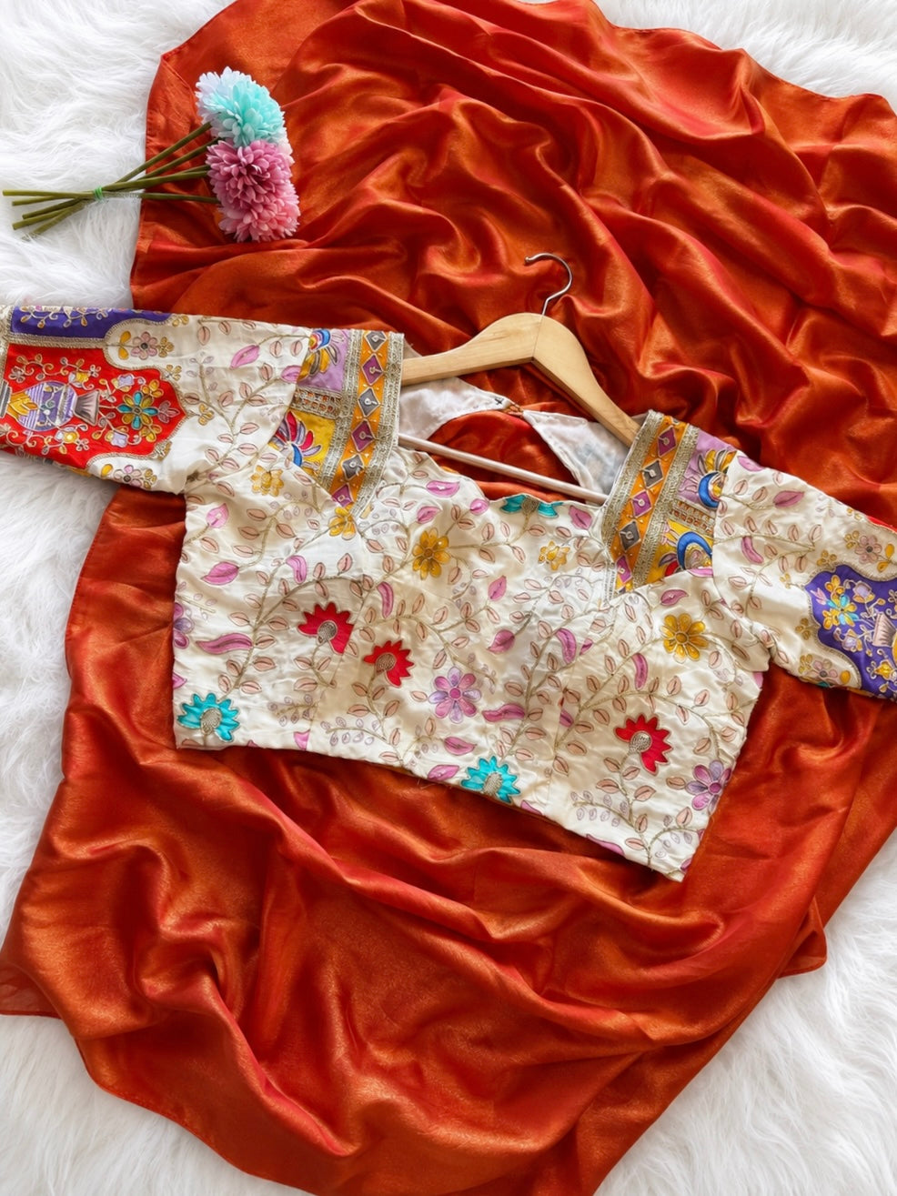 Meena Saree with designer blouse