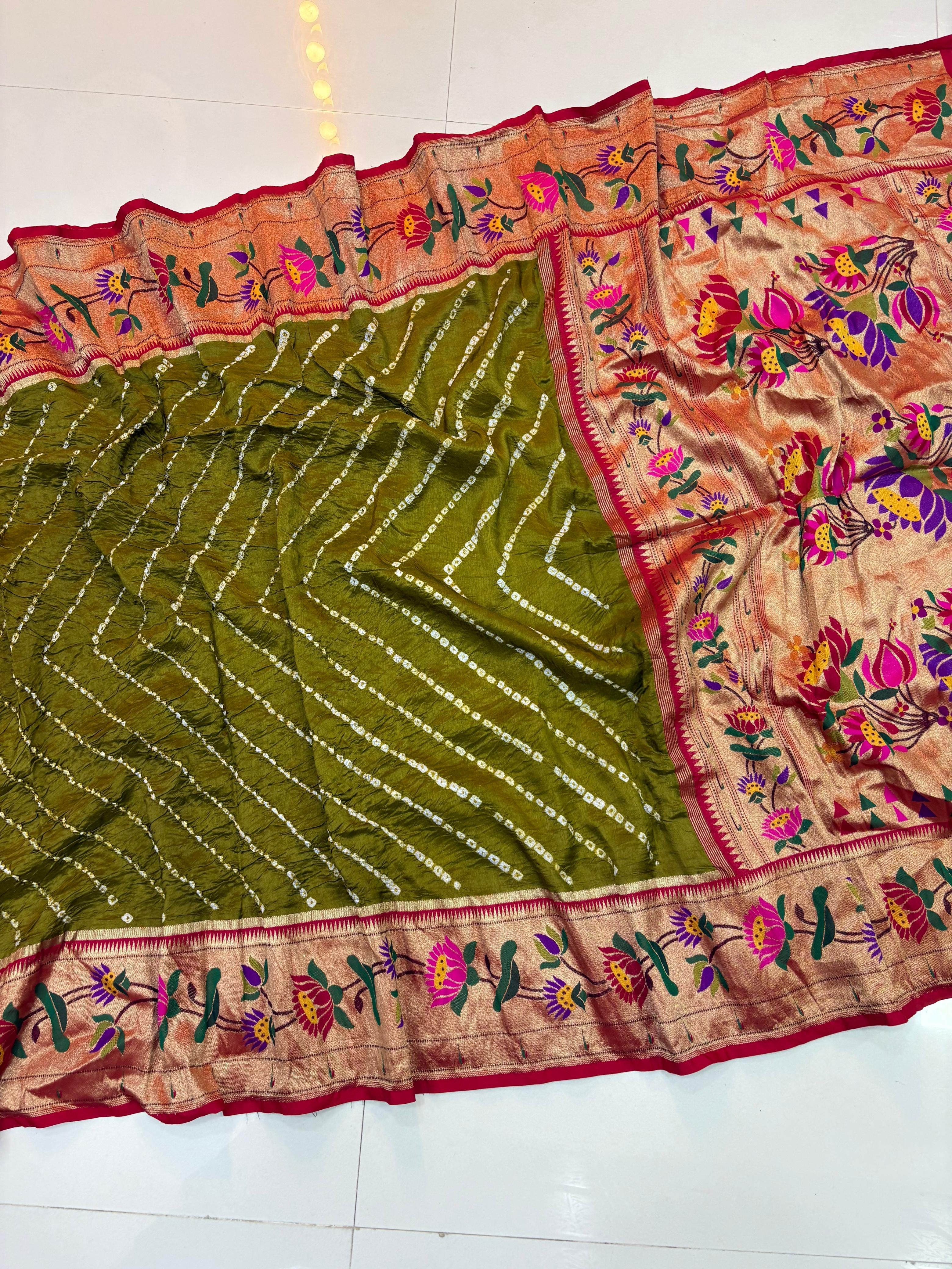 Leheriya Bandini paithani