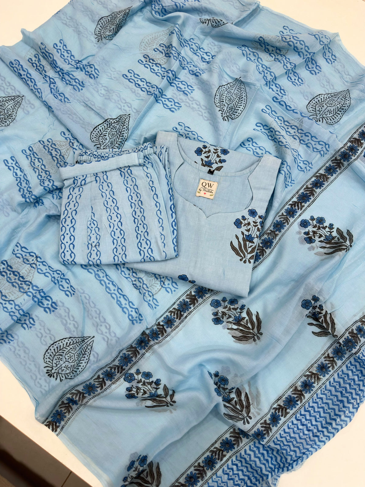 Bagru Pure cotton Kurti Sets