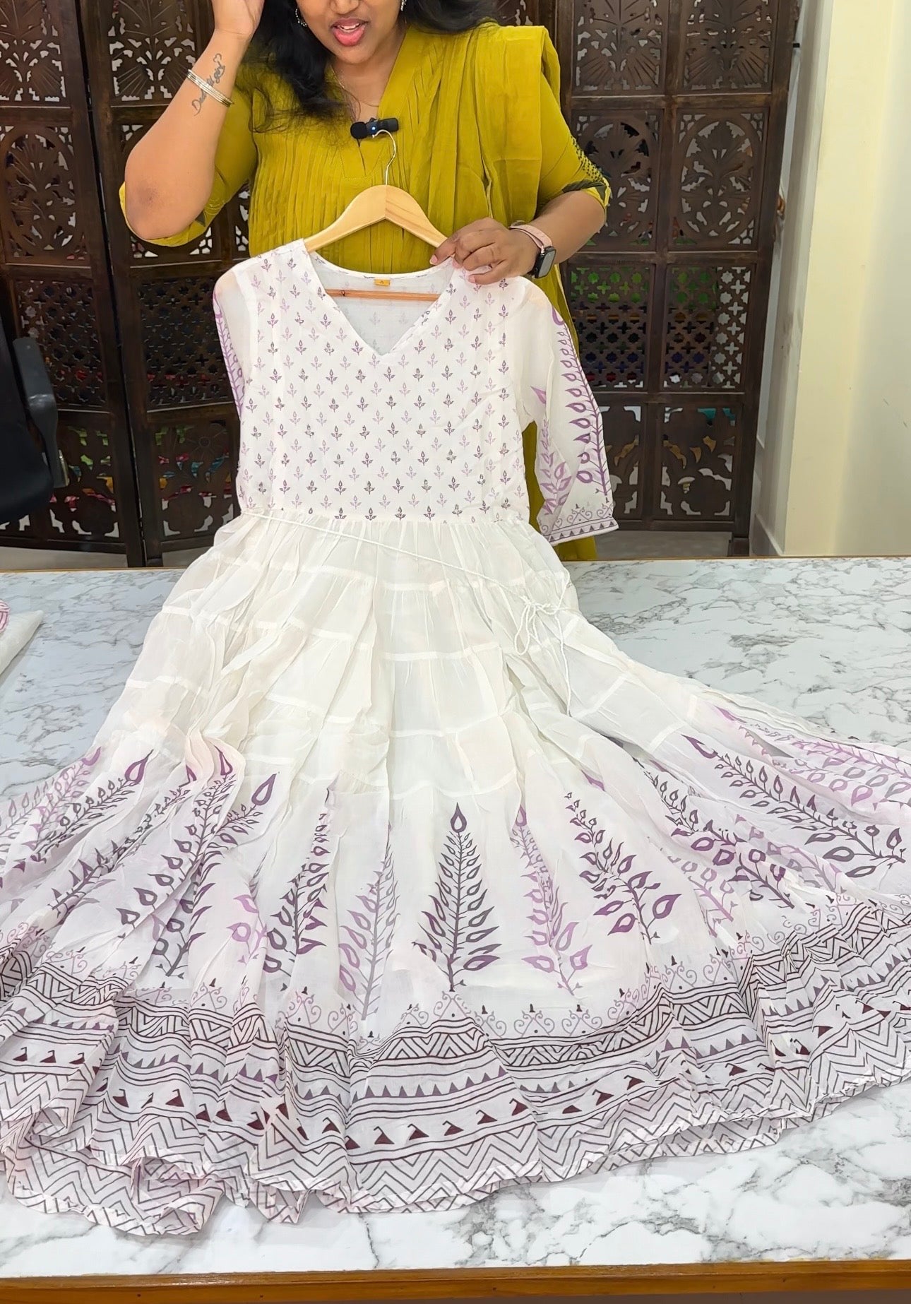 White Jaipur Cotton Maxi