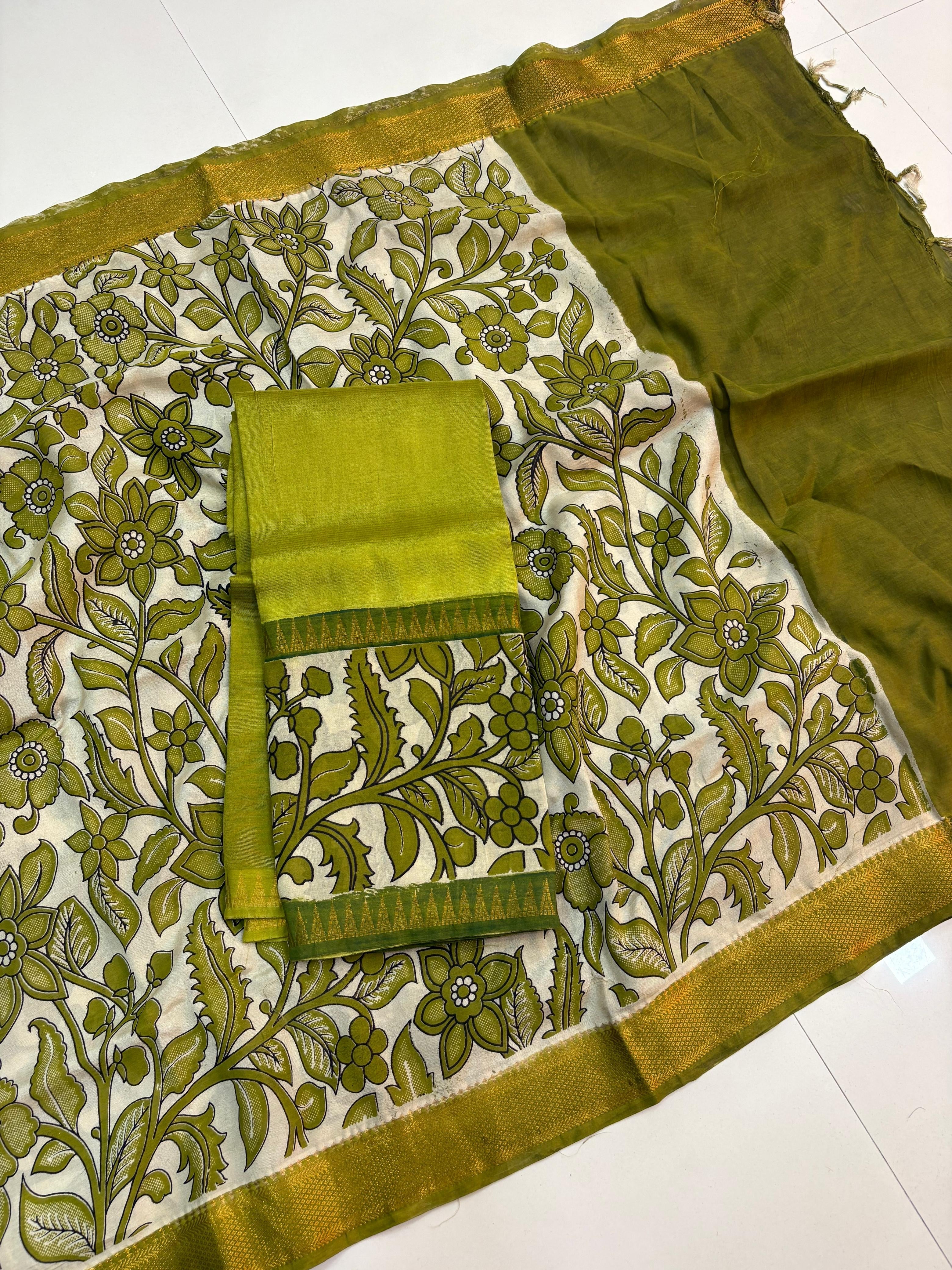 Mangalagiri Kalamkari Dress Material