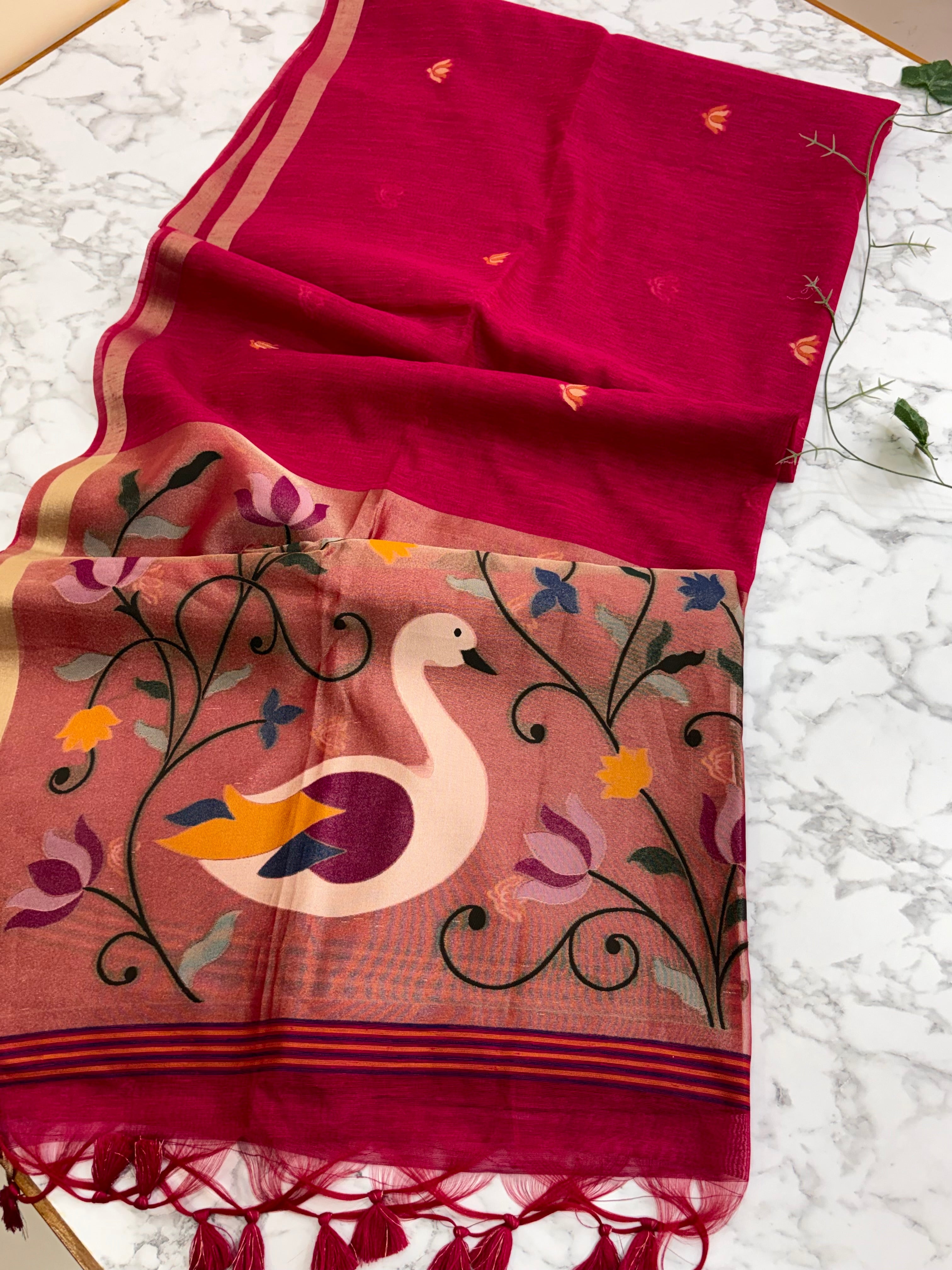 Fancy Linen Tussar Jamdhani