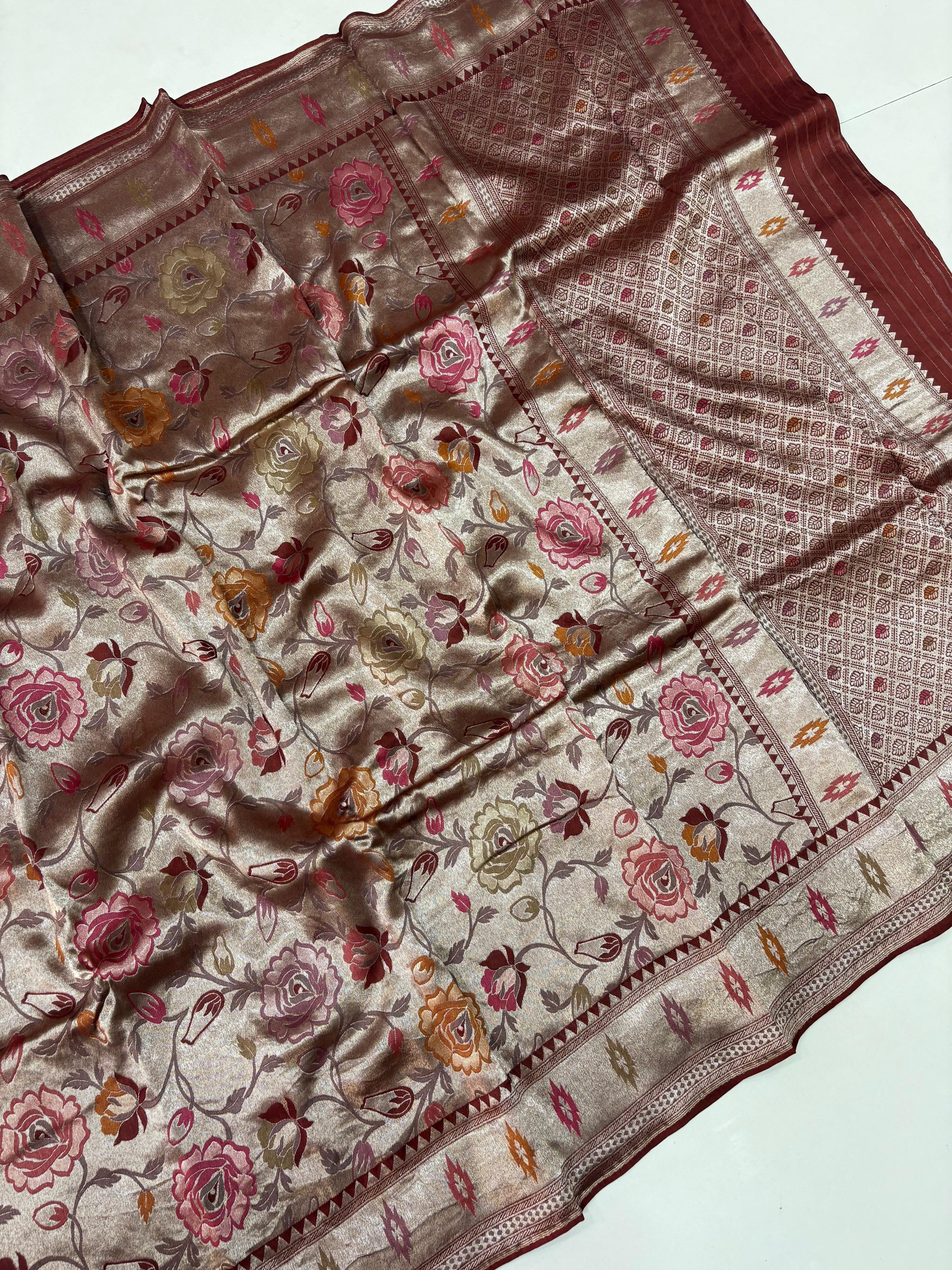 Tissue Georgette Paithani Weaving