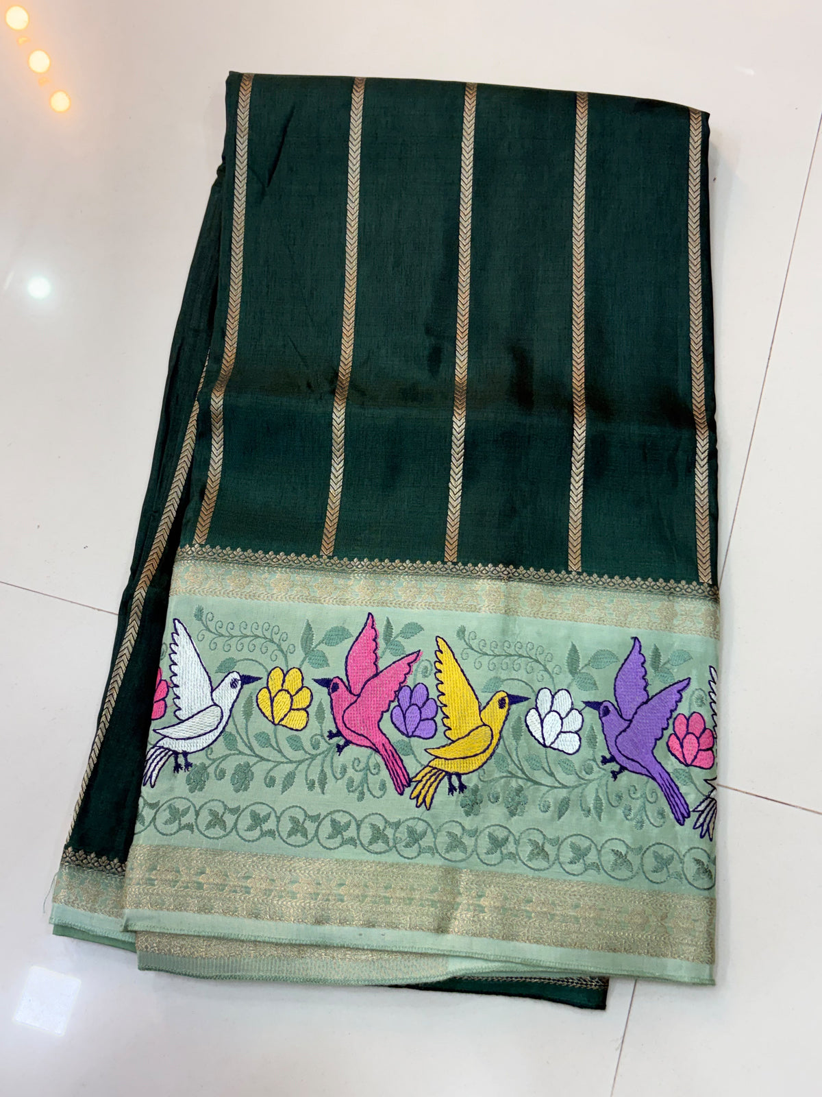 Designer Green Mango Embroidery